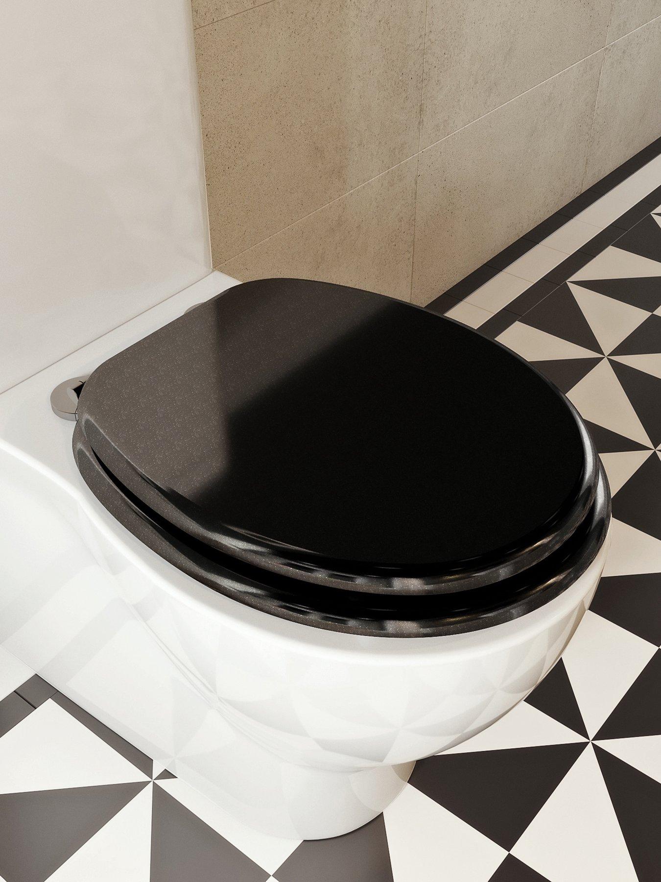 Image 2 of 7 of Croydex Black Flexi-Fix Toilet Seat