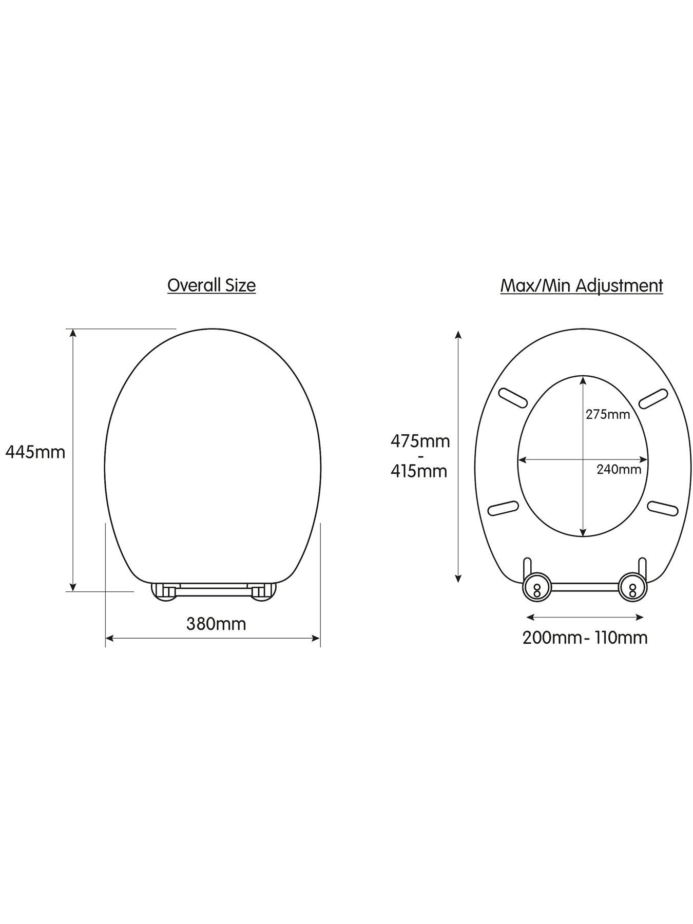 Image 6 of 7 of Croydex Black Flexi-Fix Toilet Seat