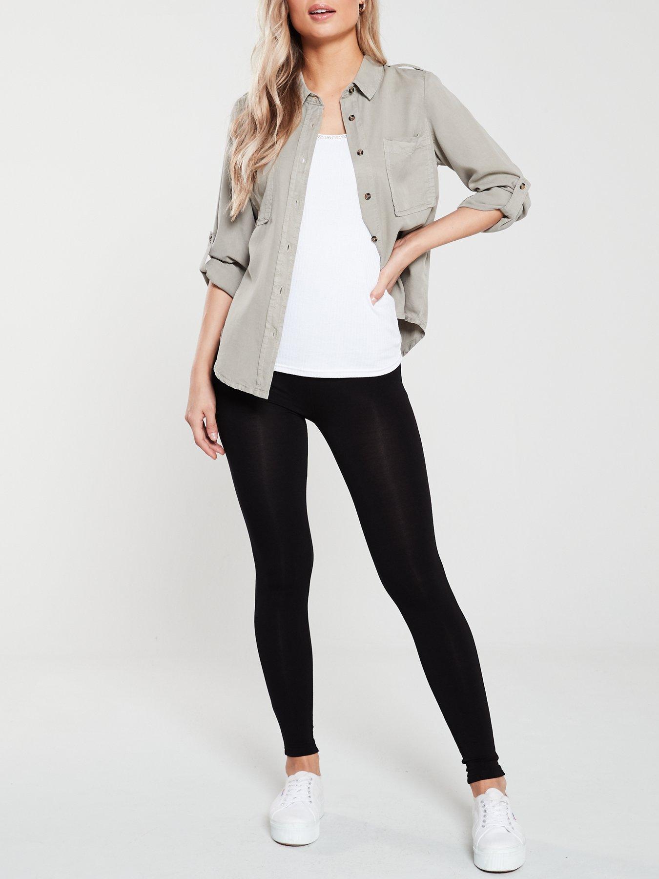Image 3 of 4 of The Very Collection Essential Tall 2 Pack High Waist Leggings - Black
