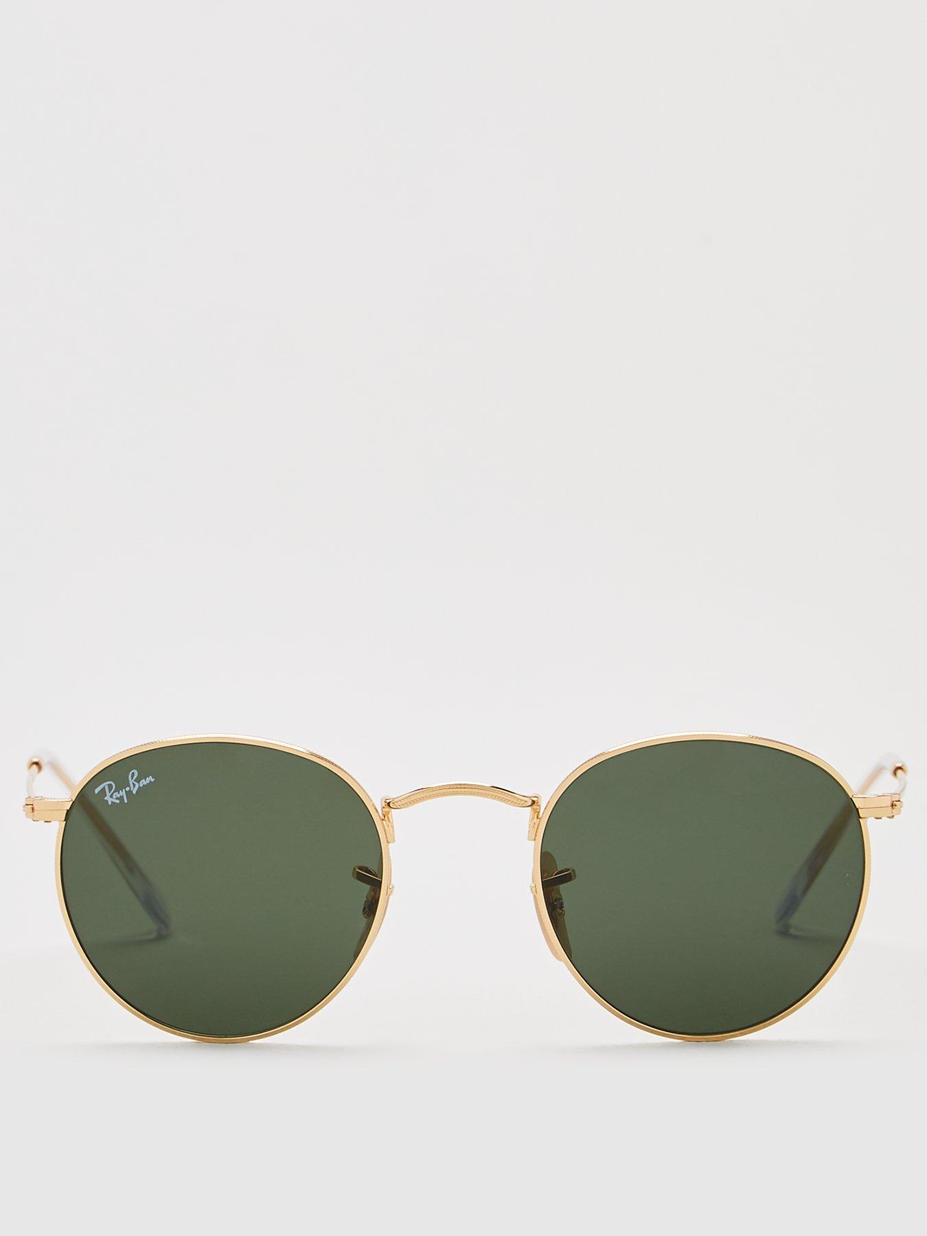 ray-ban-ray-ban-round-0rb3447-sunglasses-goldoutfit