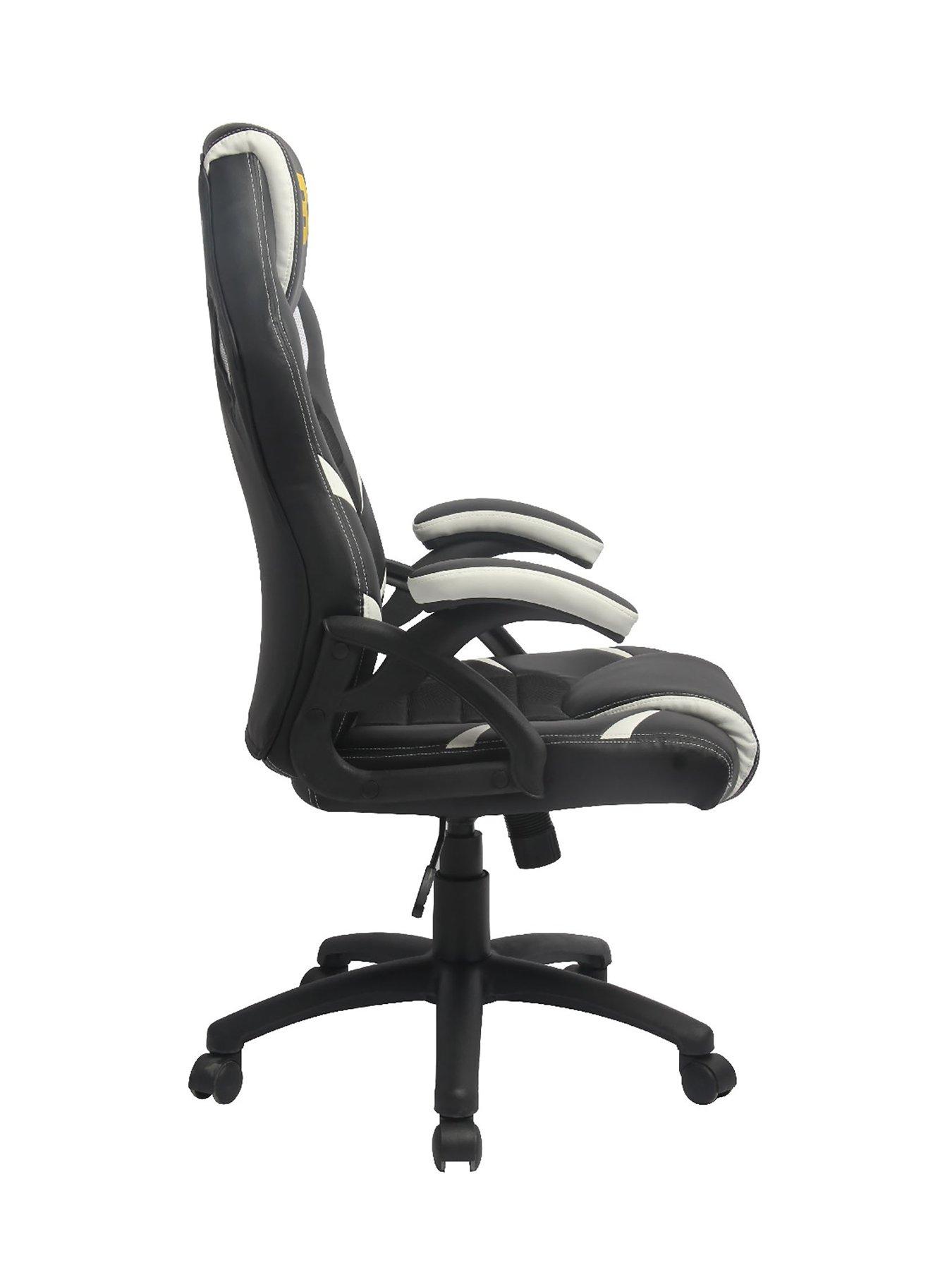 Image 3 of 5 of BraZen Puma PC Gaming Chair - Black and White