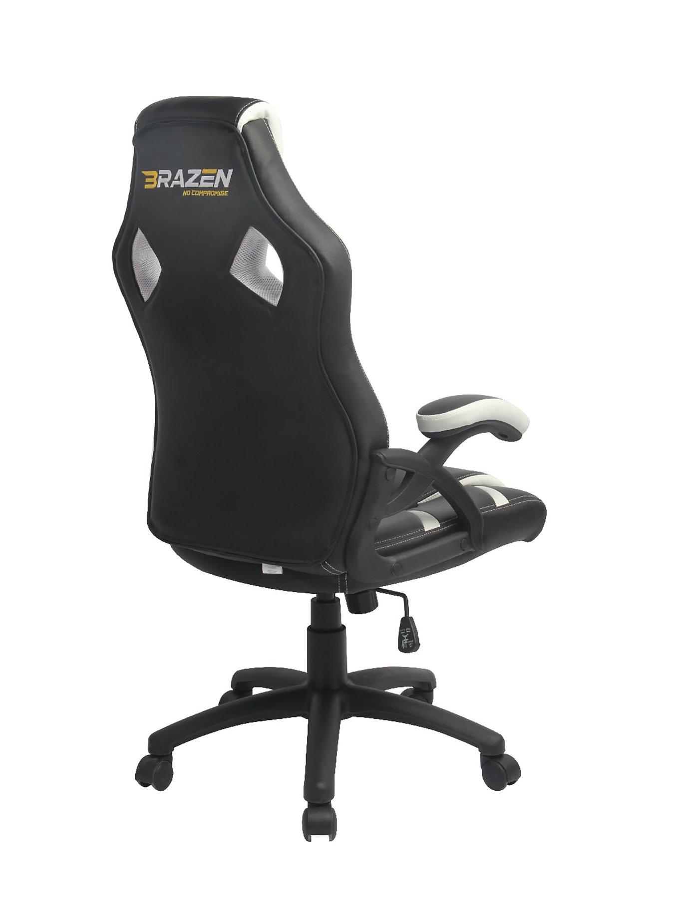 Image 4 of 5 of BraZen Puma PC Gaming Chair - Black and White