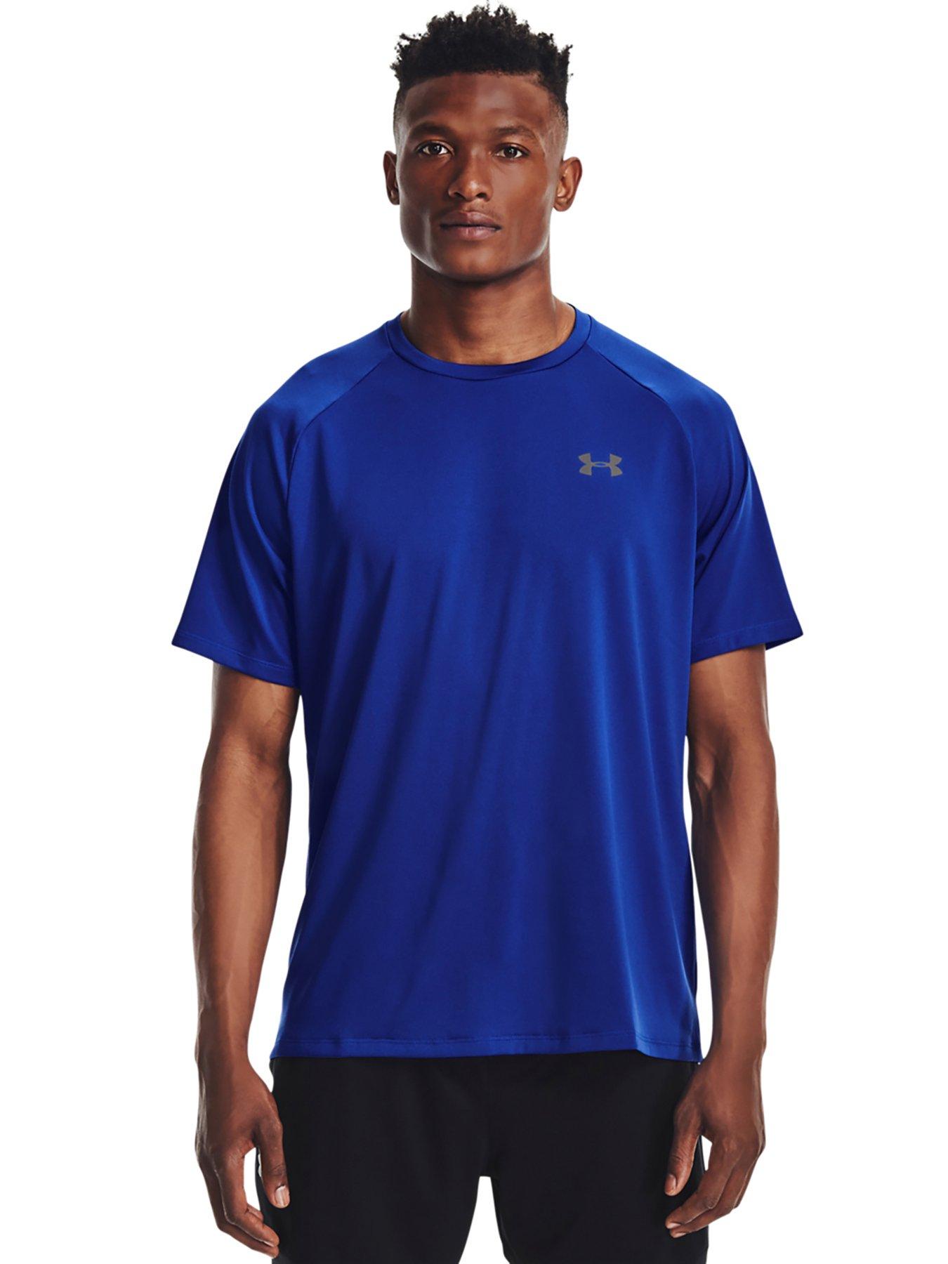 Grey under armour tshirt best sale