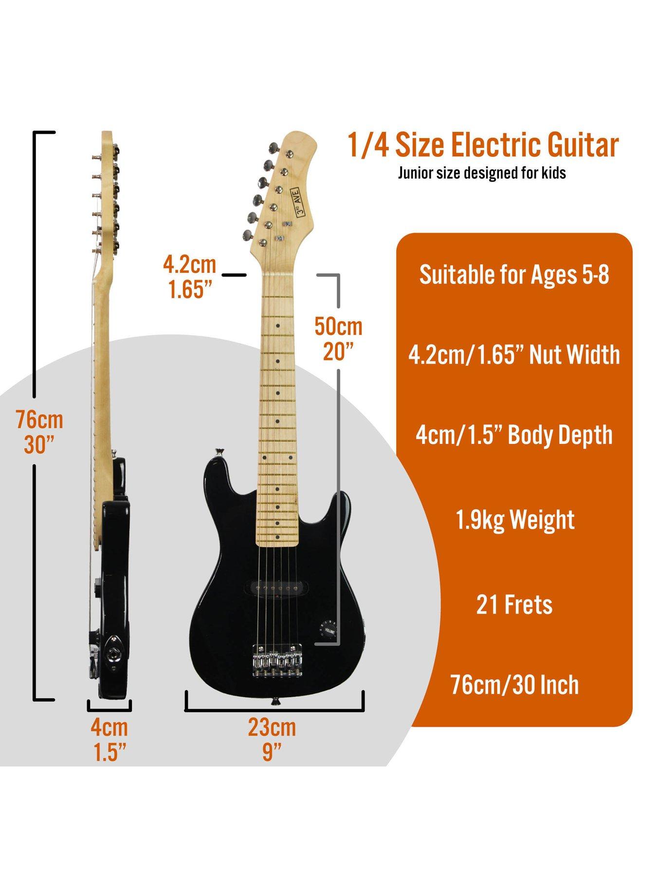 3rd-avenue-junior-electric-guitar-pack-black-with-free-online-music-lessonsstillFront