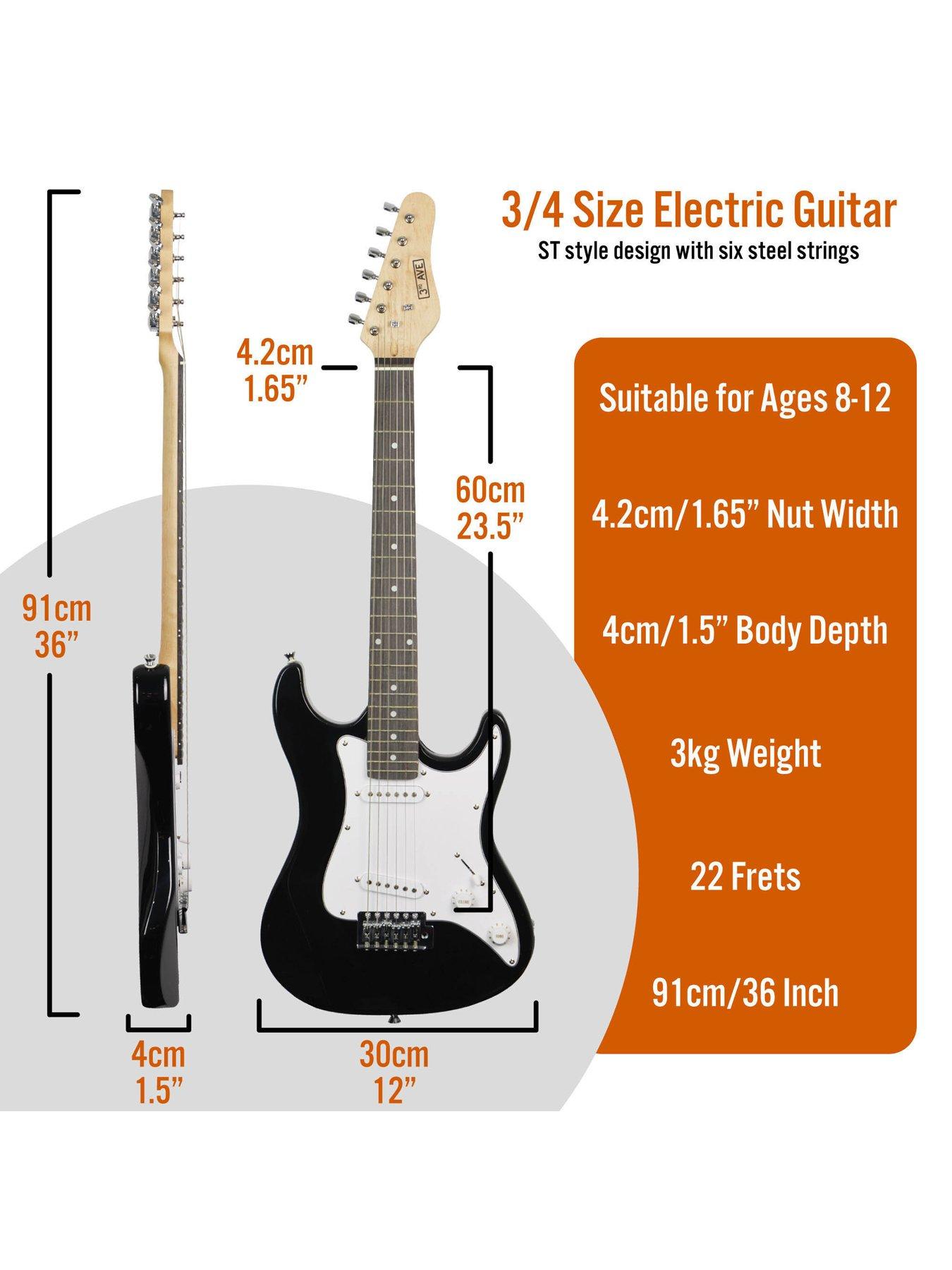 rocket-34-size-electric-guitar-ultimate-kit-with-10w-amp-6-months-free-lessons-blackstillFront