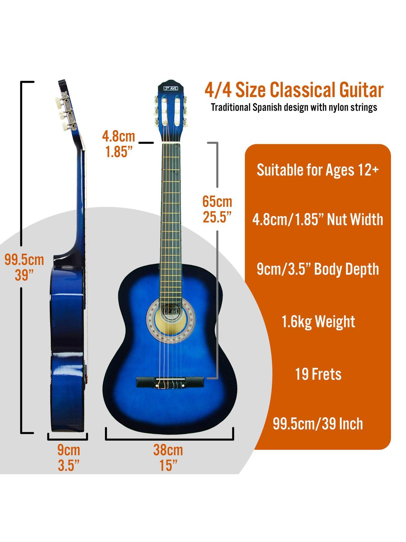 3rd-avenue-full-size-44-classical-guitar-beginner-bundle-6-months-free-lessons-blueburststillFront