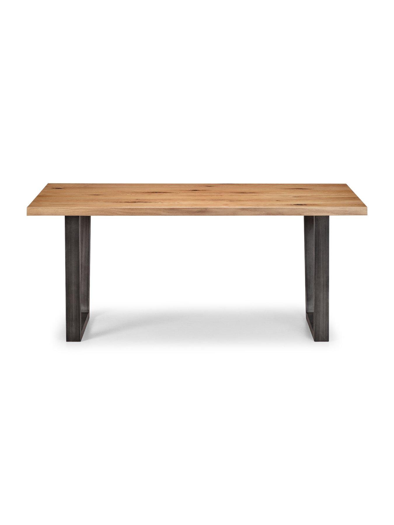 julian-bowen-brooklyn-180-cm-solid-oak-and-metal-dining-table-6-chairsdetail