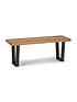 julian-bowen-brooklyn-180-cm-solid-oak-and-metal-table-4-chairs-benchdetail