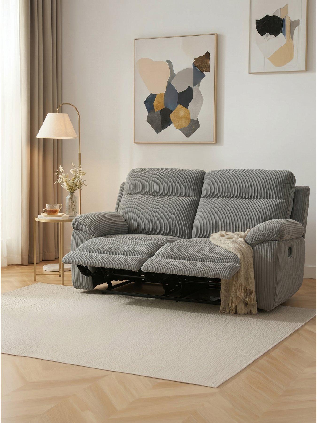 Very Home Baron Fabric 3 Seater Manual Recliner Sofa