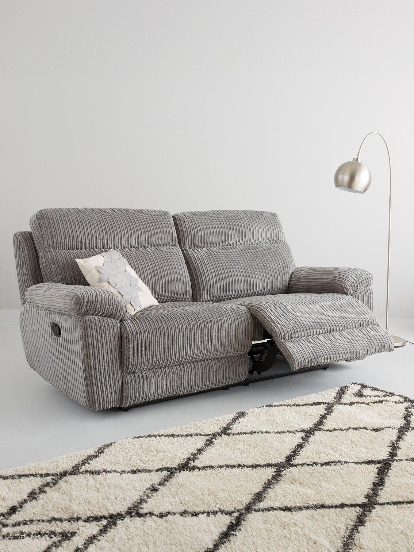 Image 1 of 6 of Very Home Baron&nbsp;Fabric 3 Seater Manual Recliner Sofa