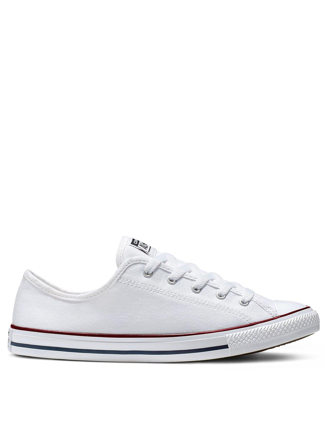 Image 1 of 7 of Converse Womens Dainty Ox Trainers - White Multi
