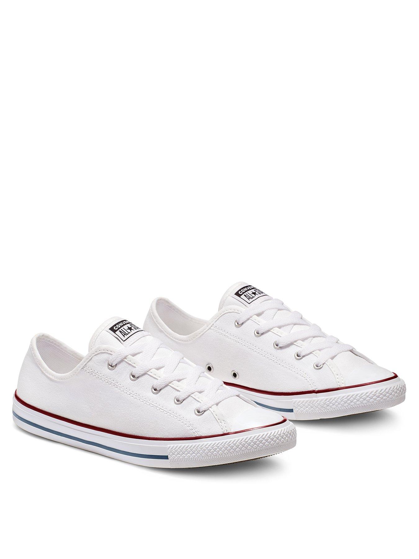 Image 2 of 7 of Converse Womens Dainty Ox Trainers - White Multi