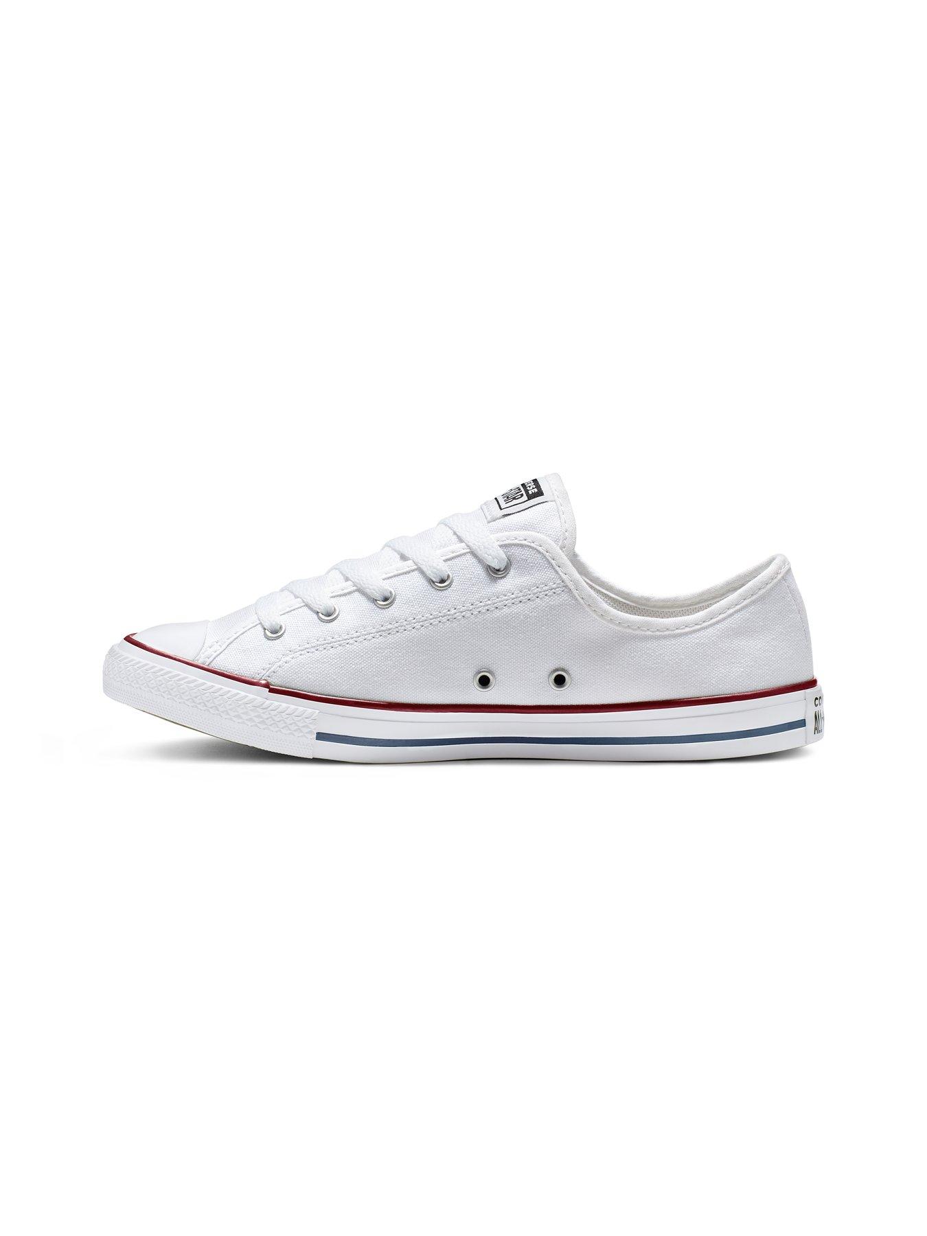 Image 6 of 7 of Converse Womens Dainty Ox Trainers - White Multi
