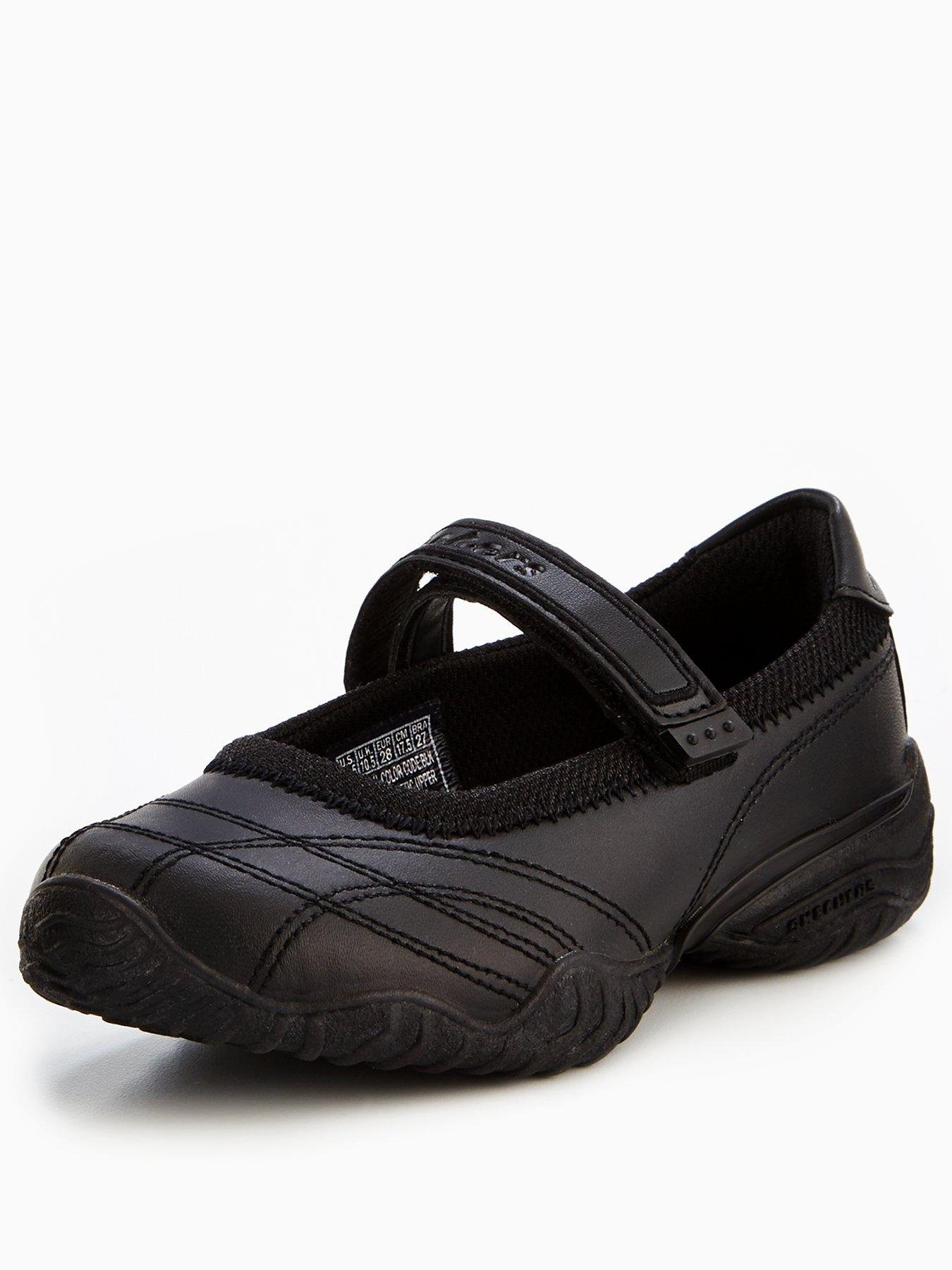 Skechers Girls Velocity Pouty Uniform Mary Jane Trainer Black