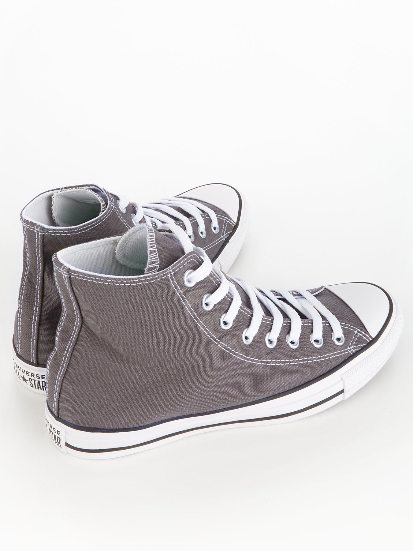 Dark grey clearance high top converse