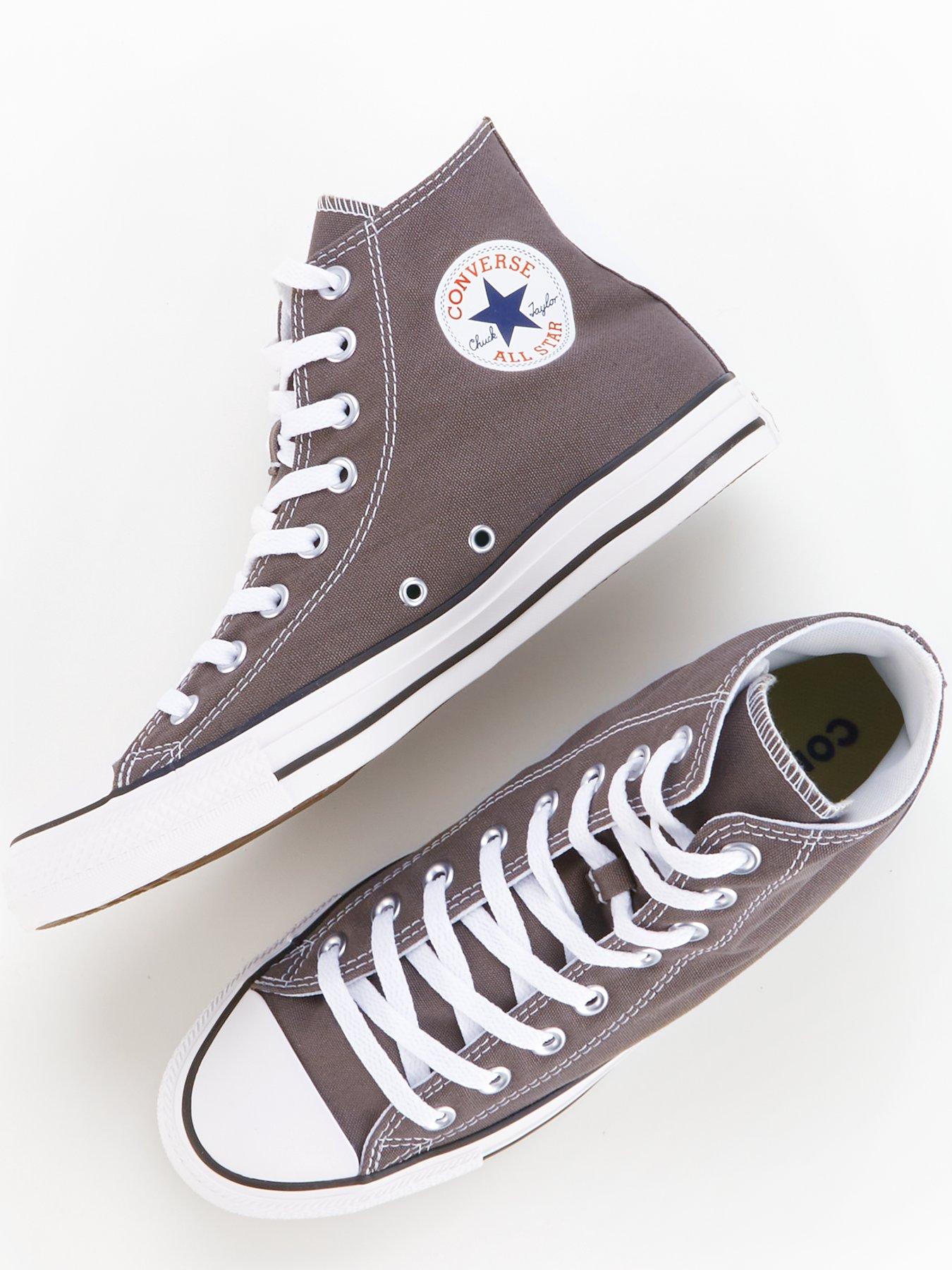 Dark grey clearance converse high tops