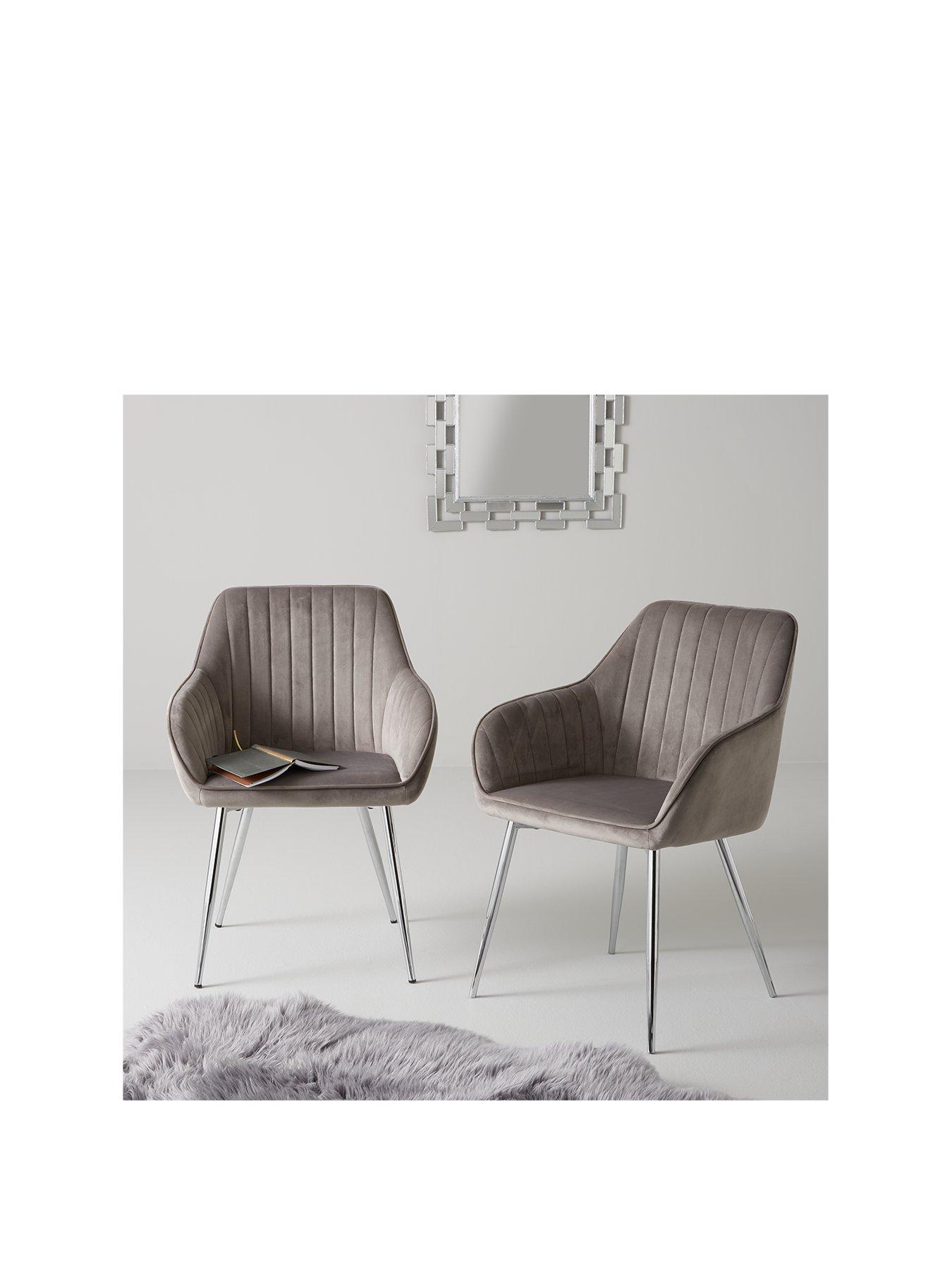 Image 1 of 5 of The Very Collection Pair of Alisha Dining Chairs - Grey- FSC&reg; Certified