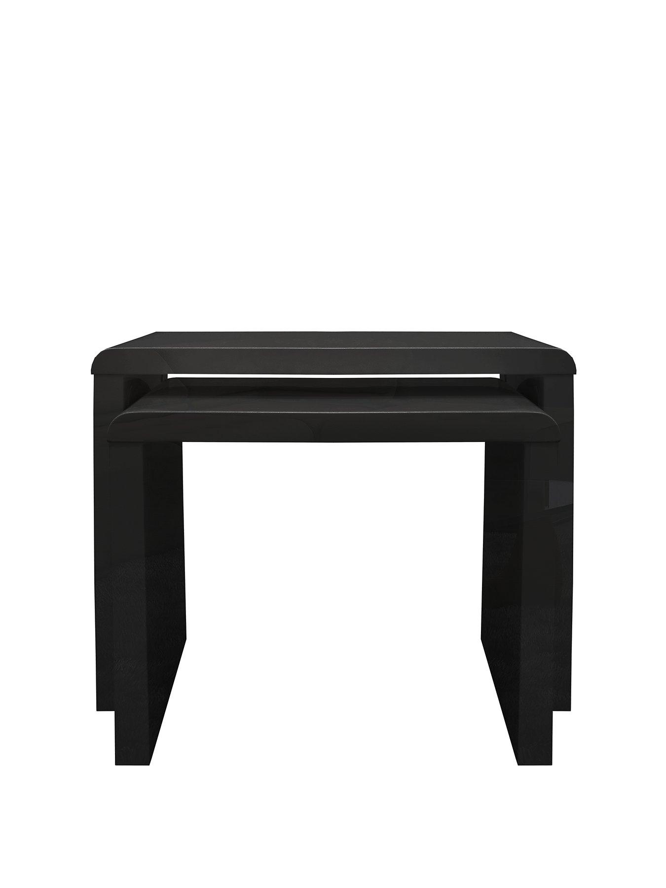undefined Atlantic Nest of 2 Tables - Black or White Gloss