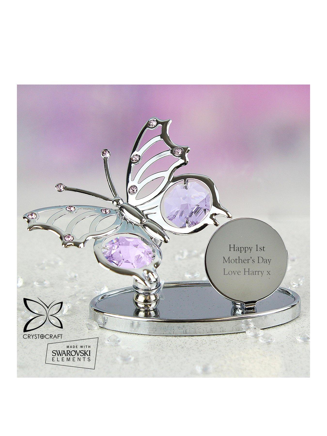 Image 1 of 4 of The Personalised Memento Company Personalised Cyrstocraft Butterfly