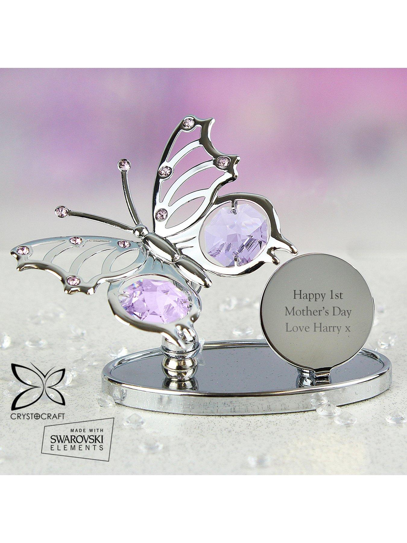 Image 2 of 4 of The Personalised Memento Company Personalised Cyrstocraft Butterfly