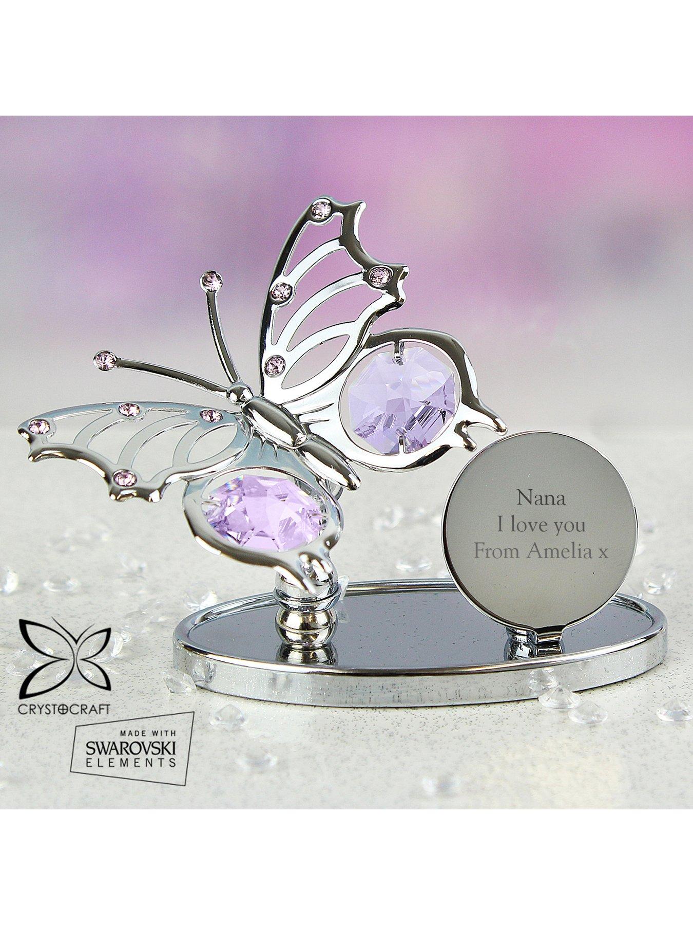 Image 3 of 4 of The Personalised Memento Company Personalised Cyrstocraft Butterfly