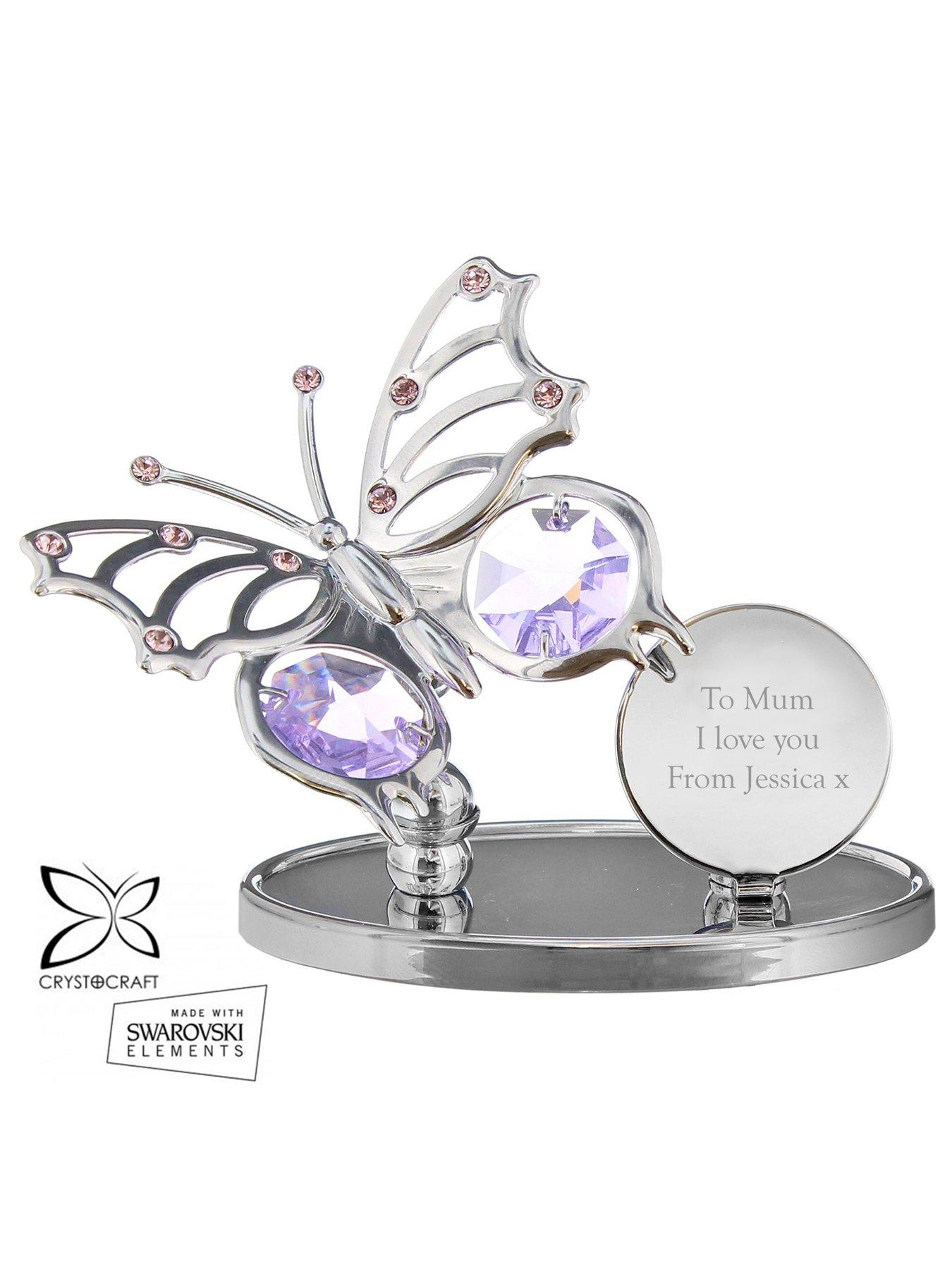 Image 4 of 4 of The Personalised Memento Company Personalised Cyrstocraft Butterfly