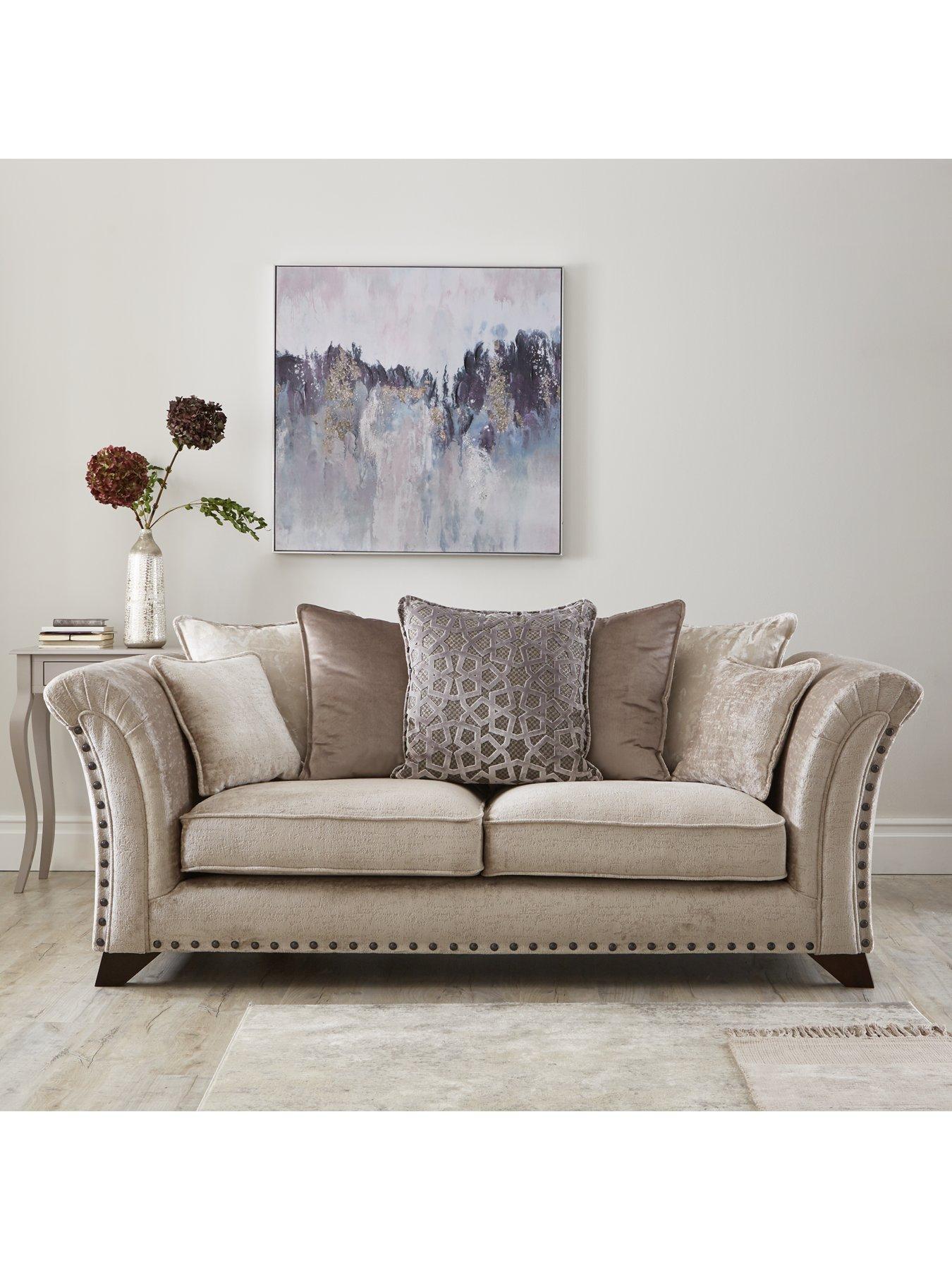 very-home-caprera-fabric-3-seater-sofafront