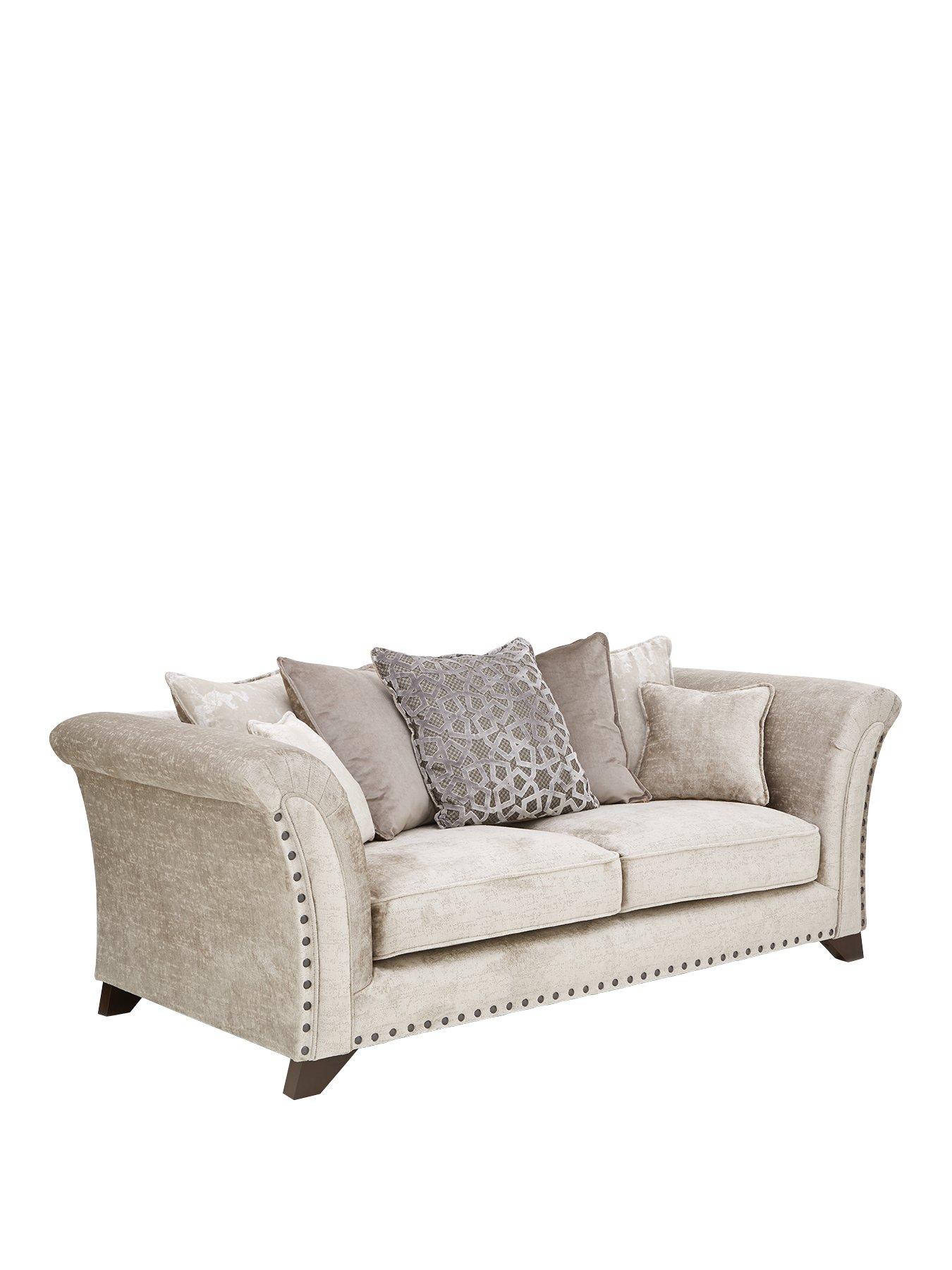 very-home-caprera-fabric-3-seater-sofaback