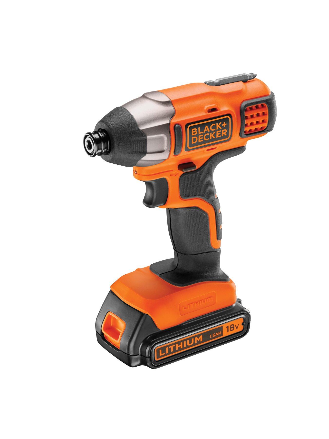 Image 3 of 5 of Black & Decker 18V Lithium Ion Twin Pack Kit - 18V Hammer Drill, 18V Impact Driver, 2x 1.5aH batteries, Charger and Soft Bag