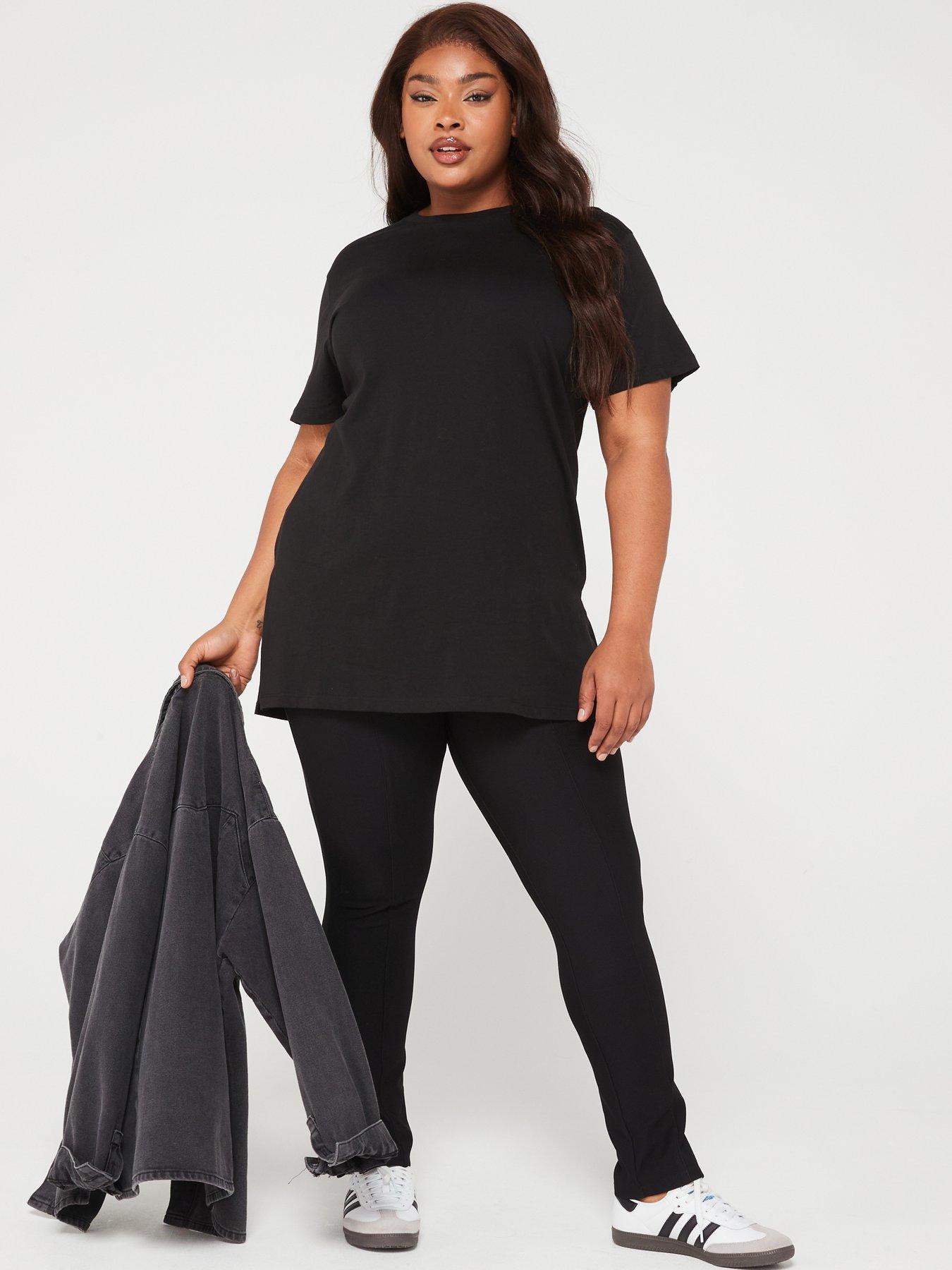 v-by-very-curve-splitnbsphem-tunic-t-shirt-blackdetail