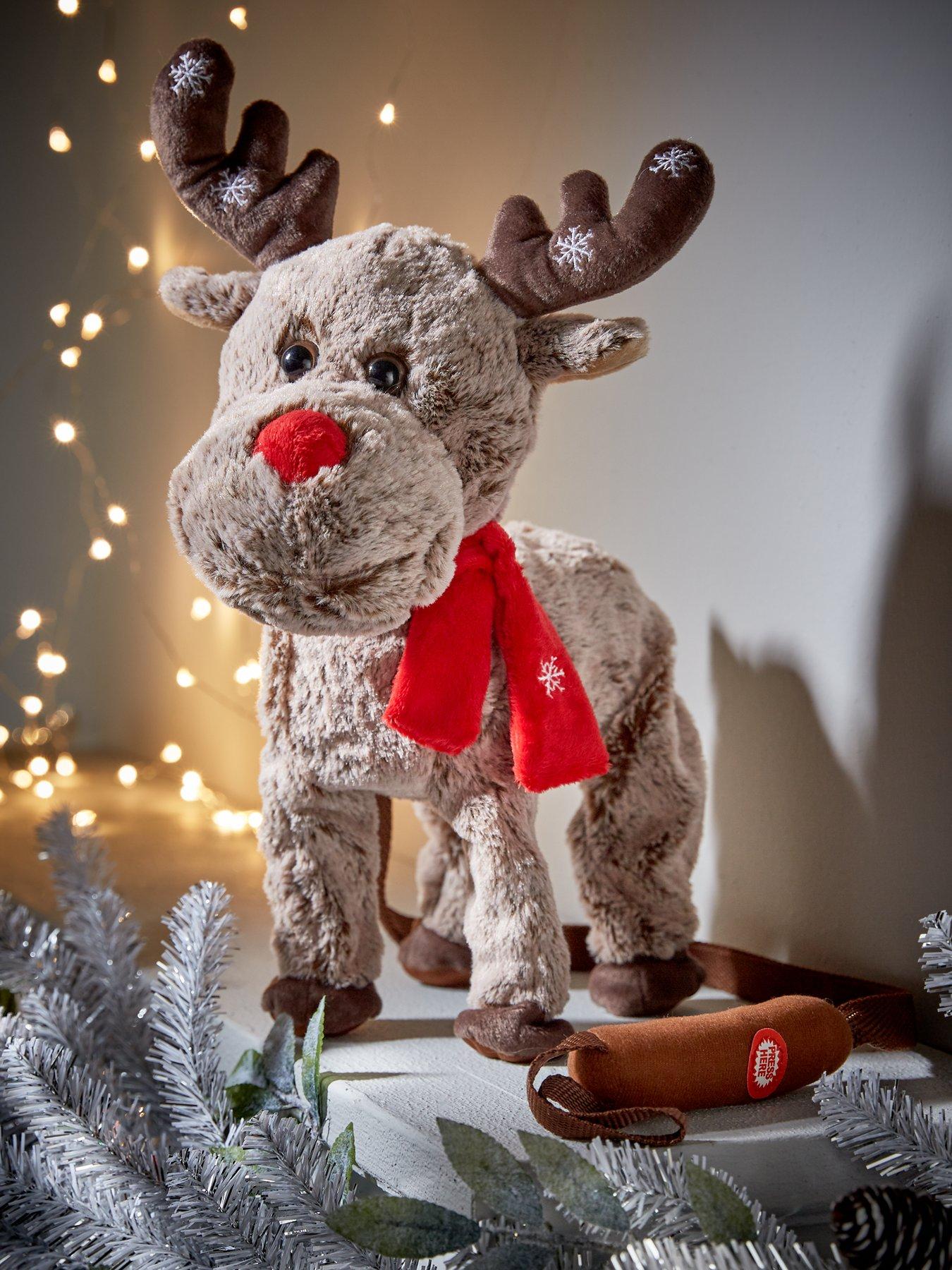 Festive Animated Walking and Singing Reindeer