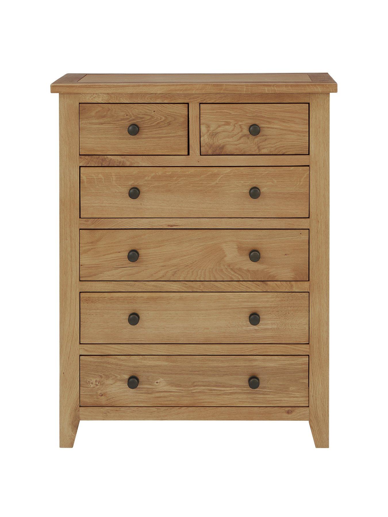 julian-bowen-marlborough-ready-assembled-4-2-drawer-chestfront
