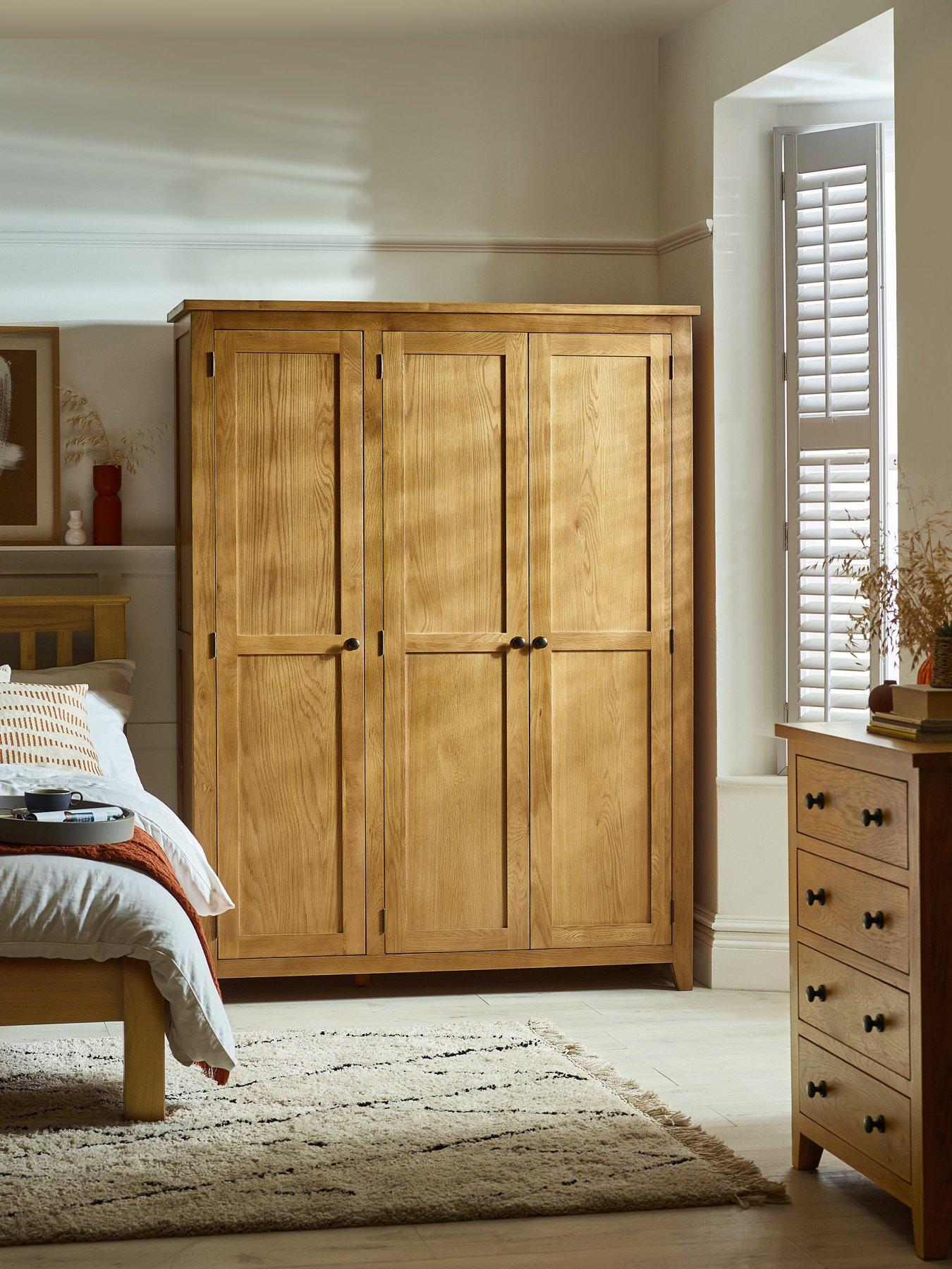 Julian Bowen Marlborough 3 Door Wardrobe with Fitted Interior