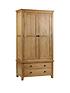 julian-bowen-marlborough-2-door-2-drawer-solid-oakoak-veneer-combination-wardrobefront