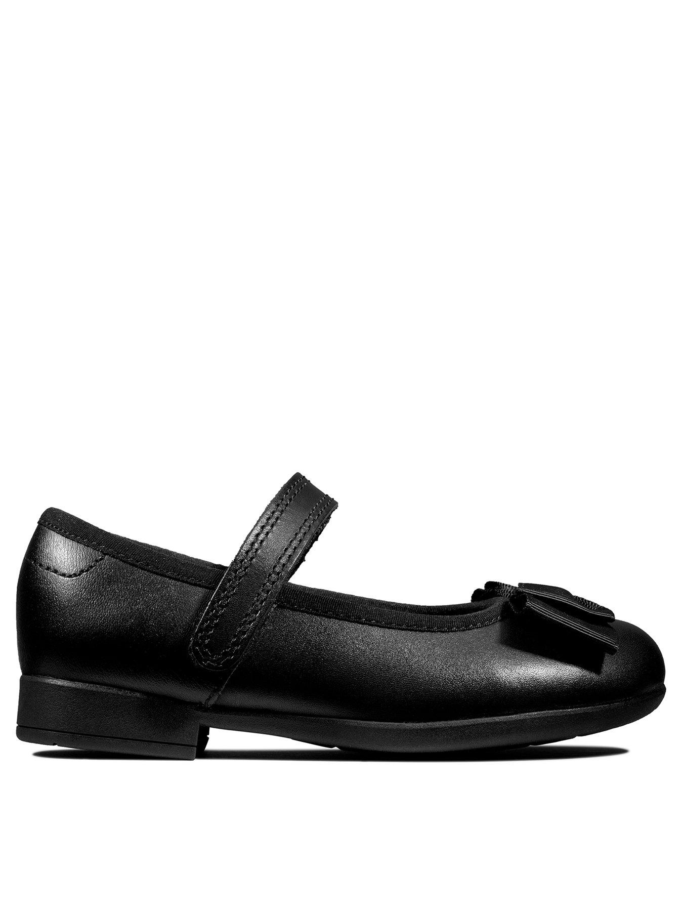Image 3 of 7 of Clarks Scala Tap Bow School Shoes - Black Leather