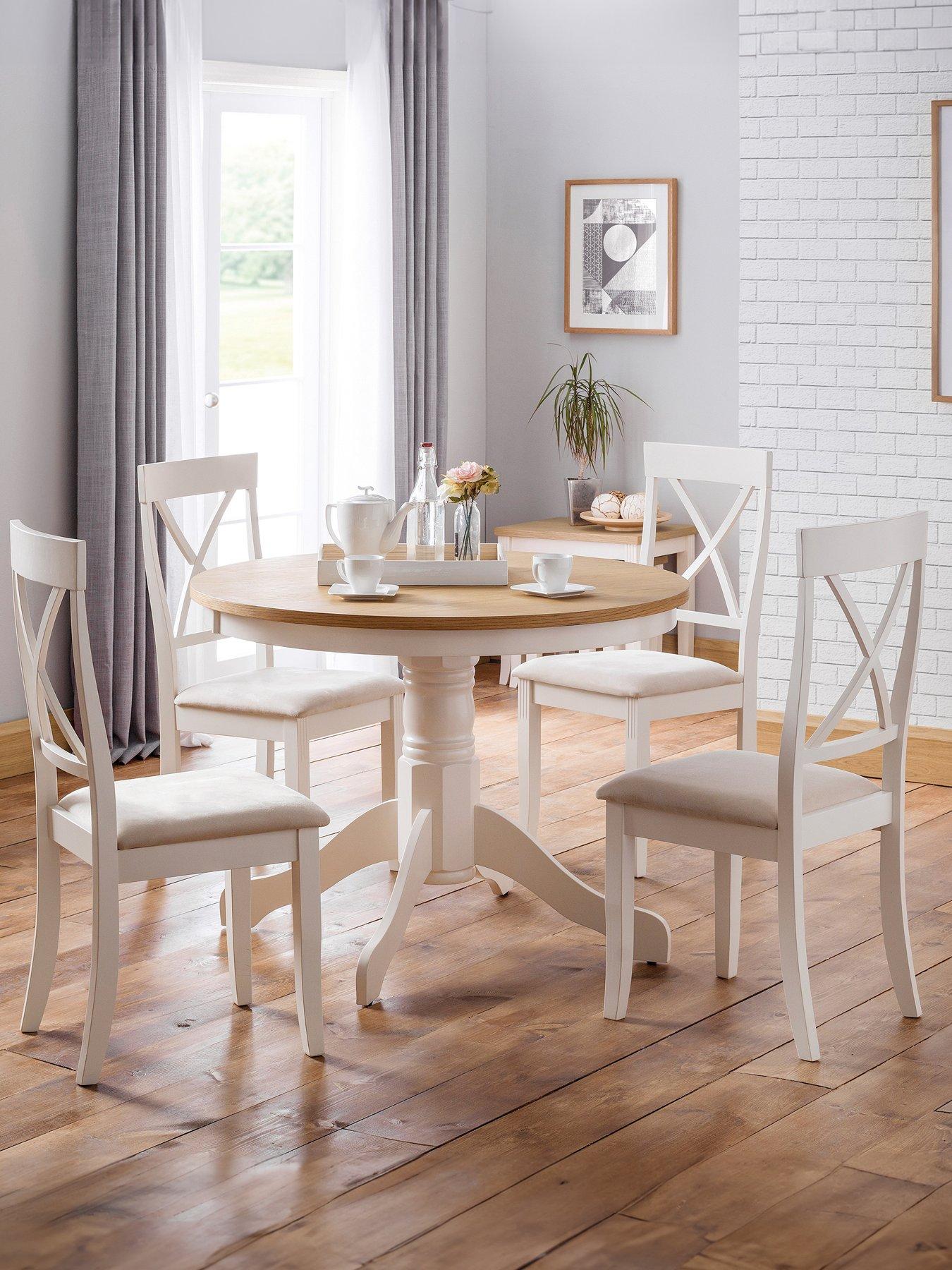 Image 1 of 5 of Julian Bowen Davenport 106 cm Round Dining Table + 4 Chairs