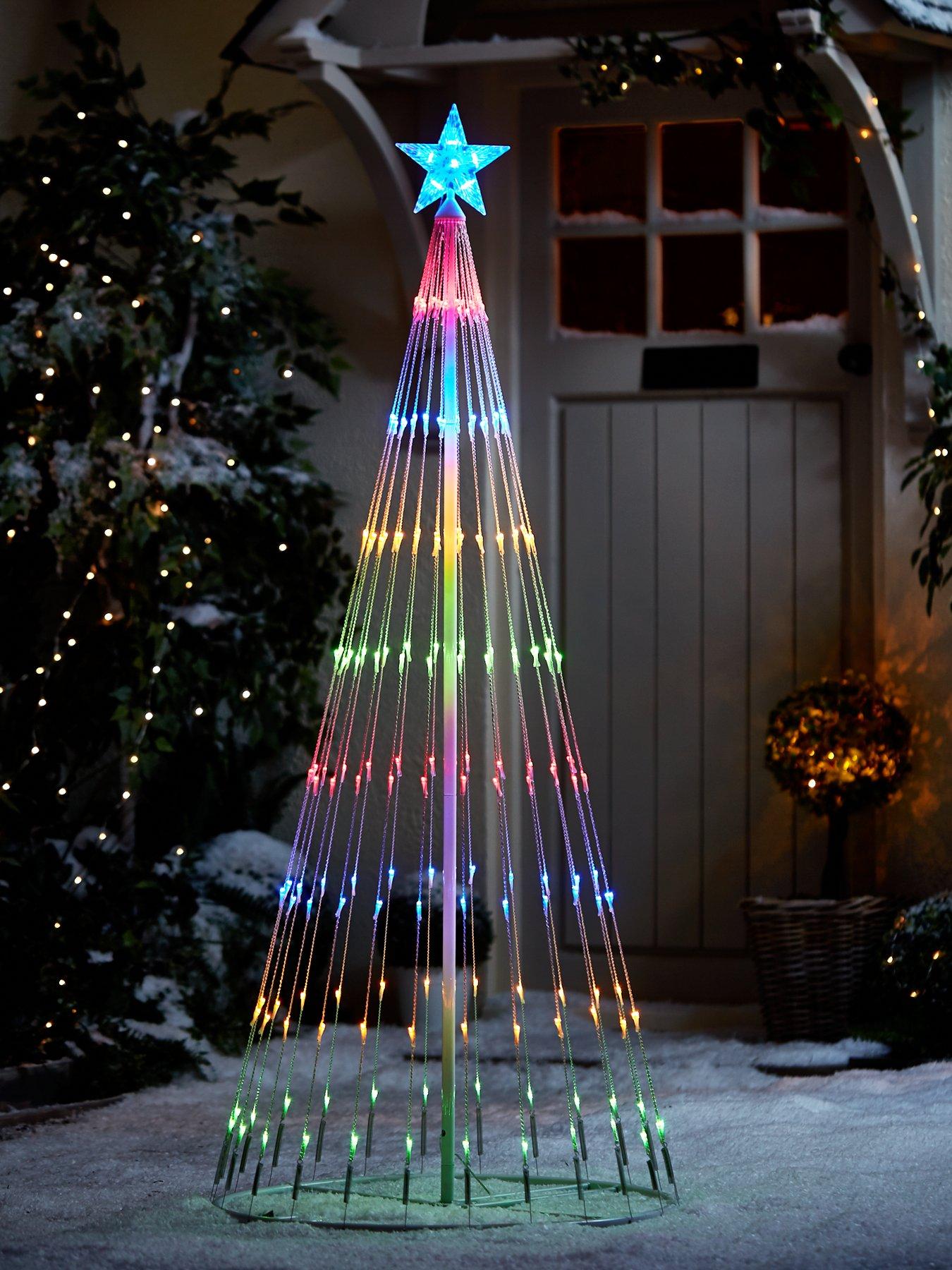 Image 1 of 6 of Very Home 5.5ft Waterfall LED Indoor/Outdoor Christmas Tree Light