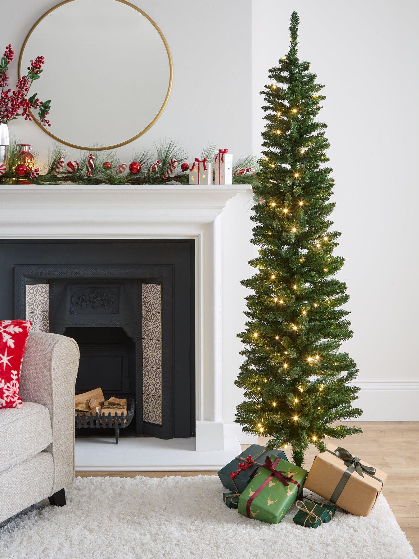 NOMA PreLit Pencil Christmas Tree, 200 ColourChanging LED