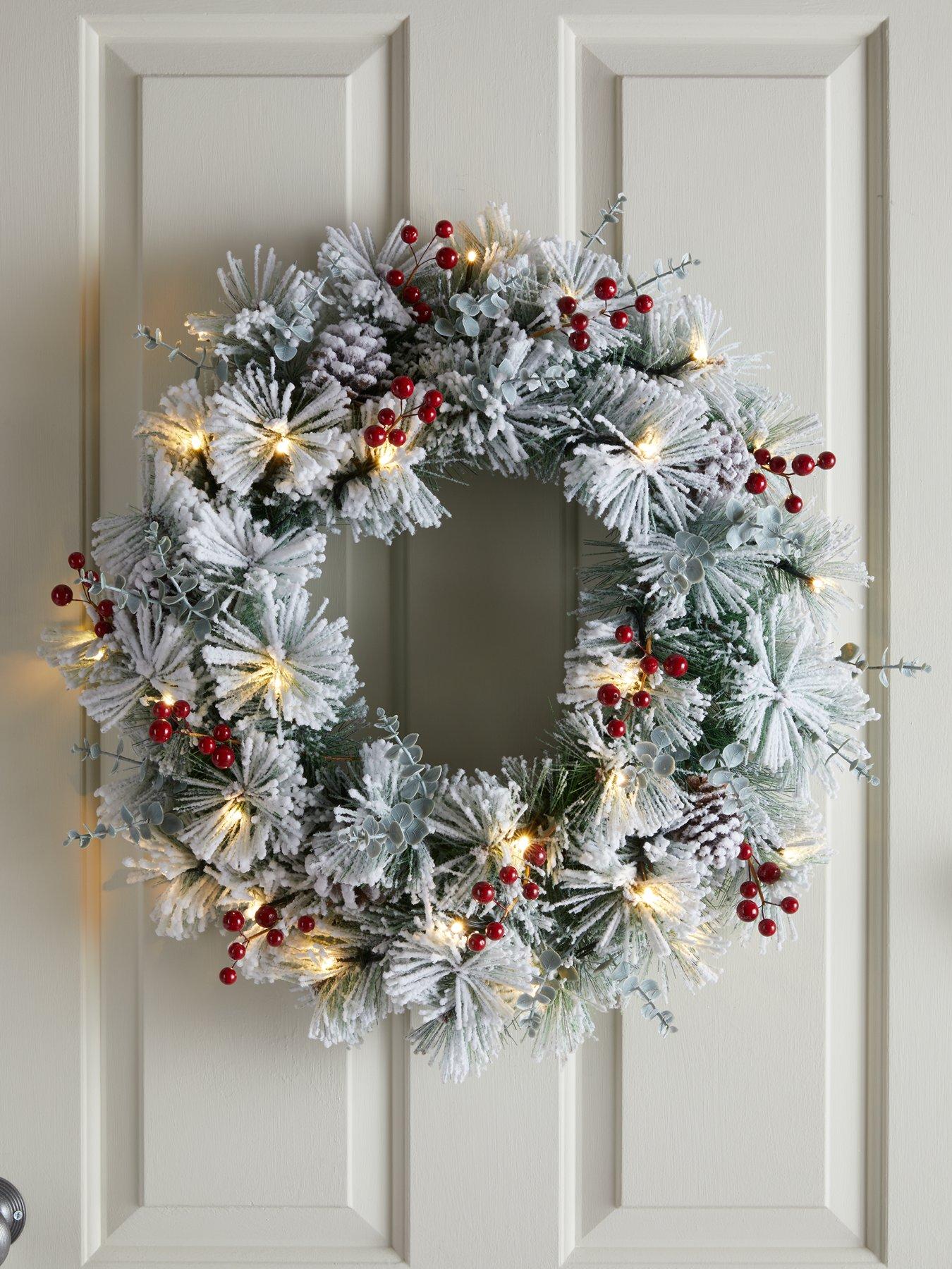 very-home-bavarian-pre-lit-christmas-wreath-60-cmfront