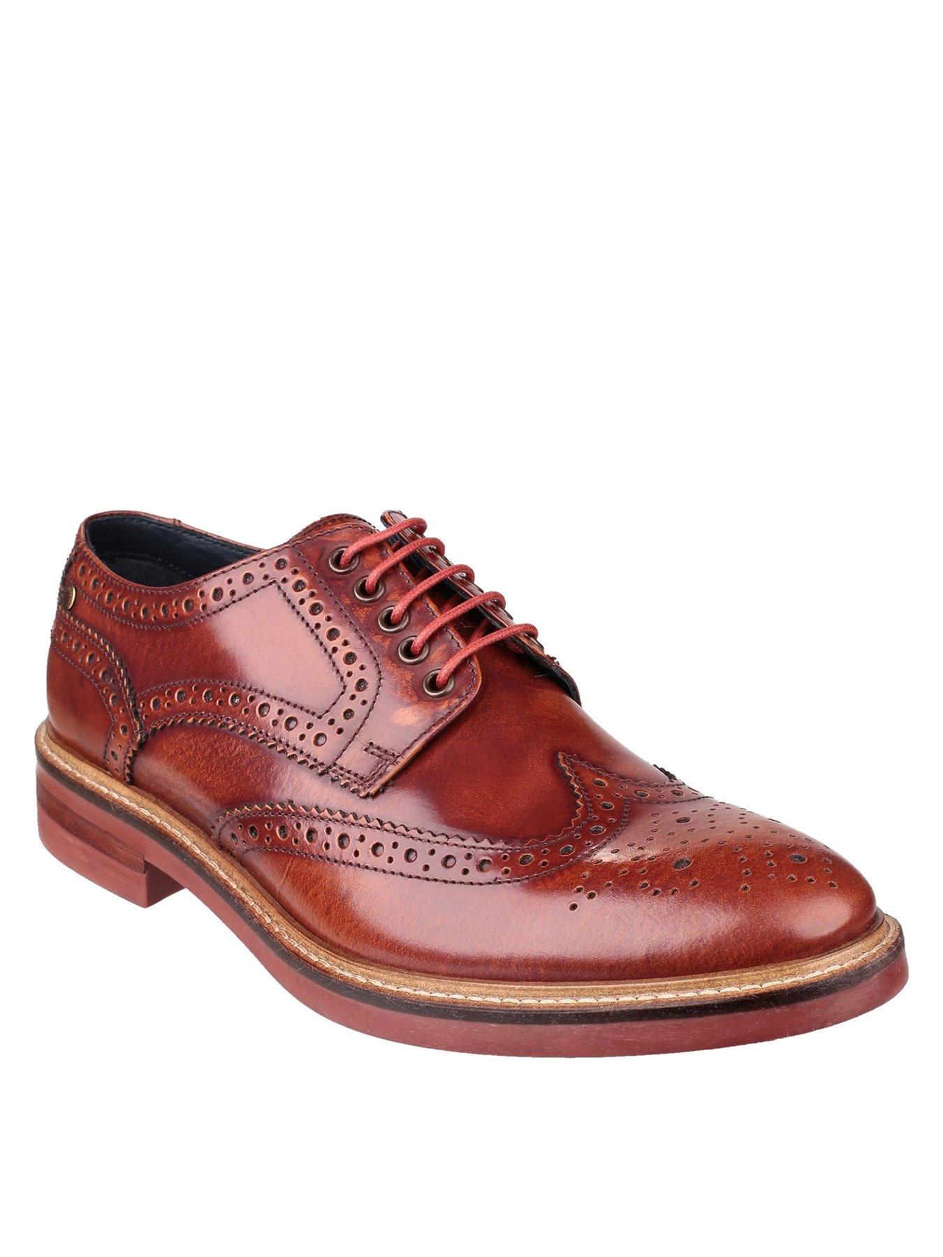 Image 1 of 5 of Base London Base London Woburn Hi-shine Lace Up Brogue Shoe