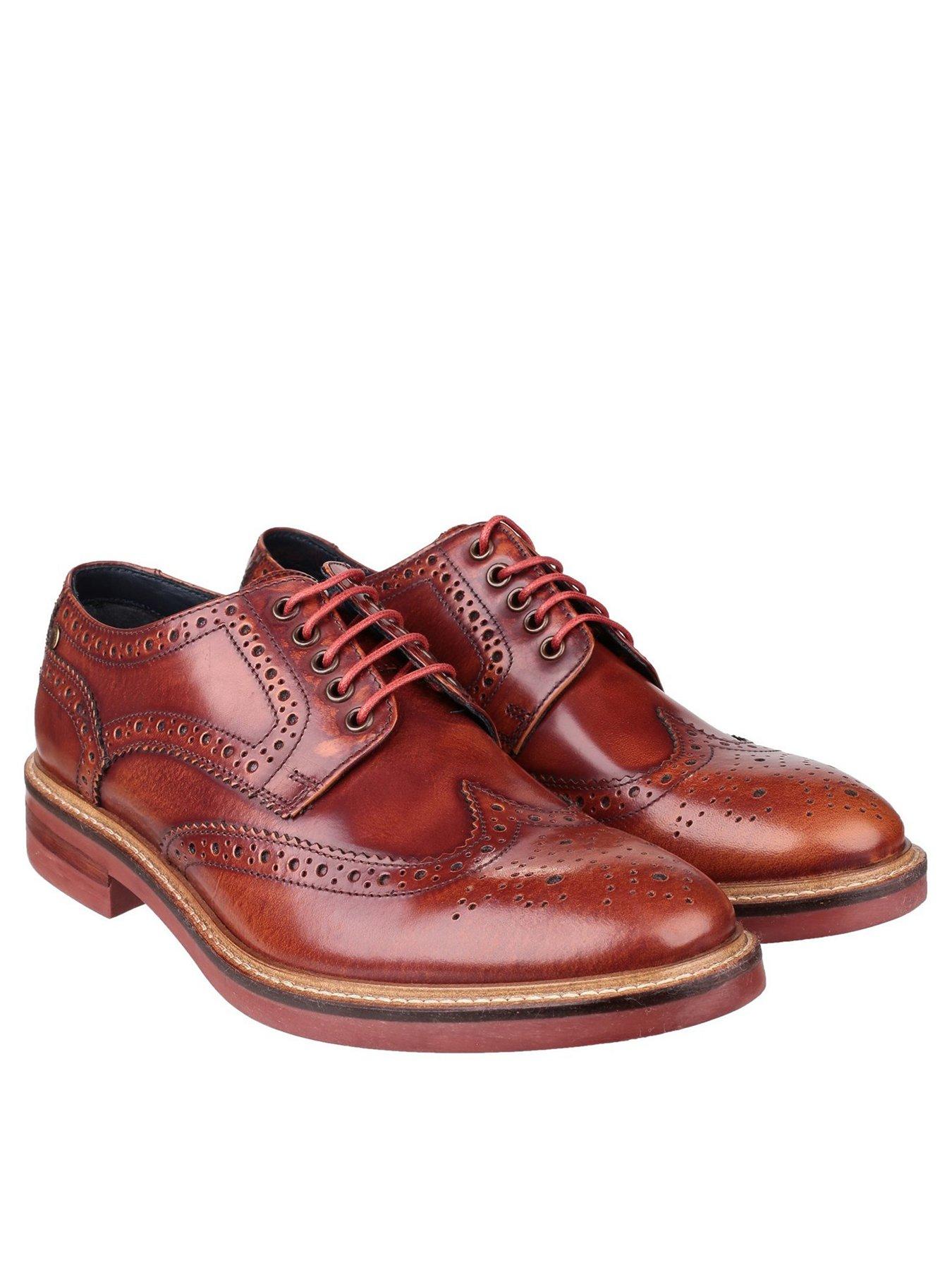 Image 3 of 5 of Base London Base London Woburn Hi-shine Lace Up Brogue Shoe