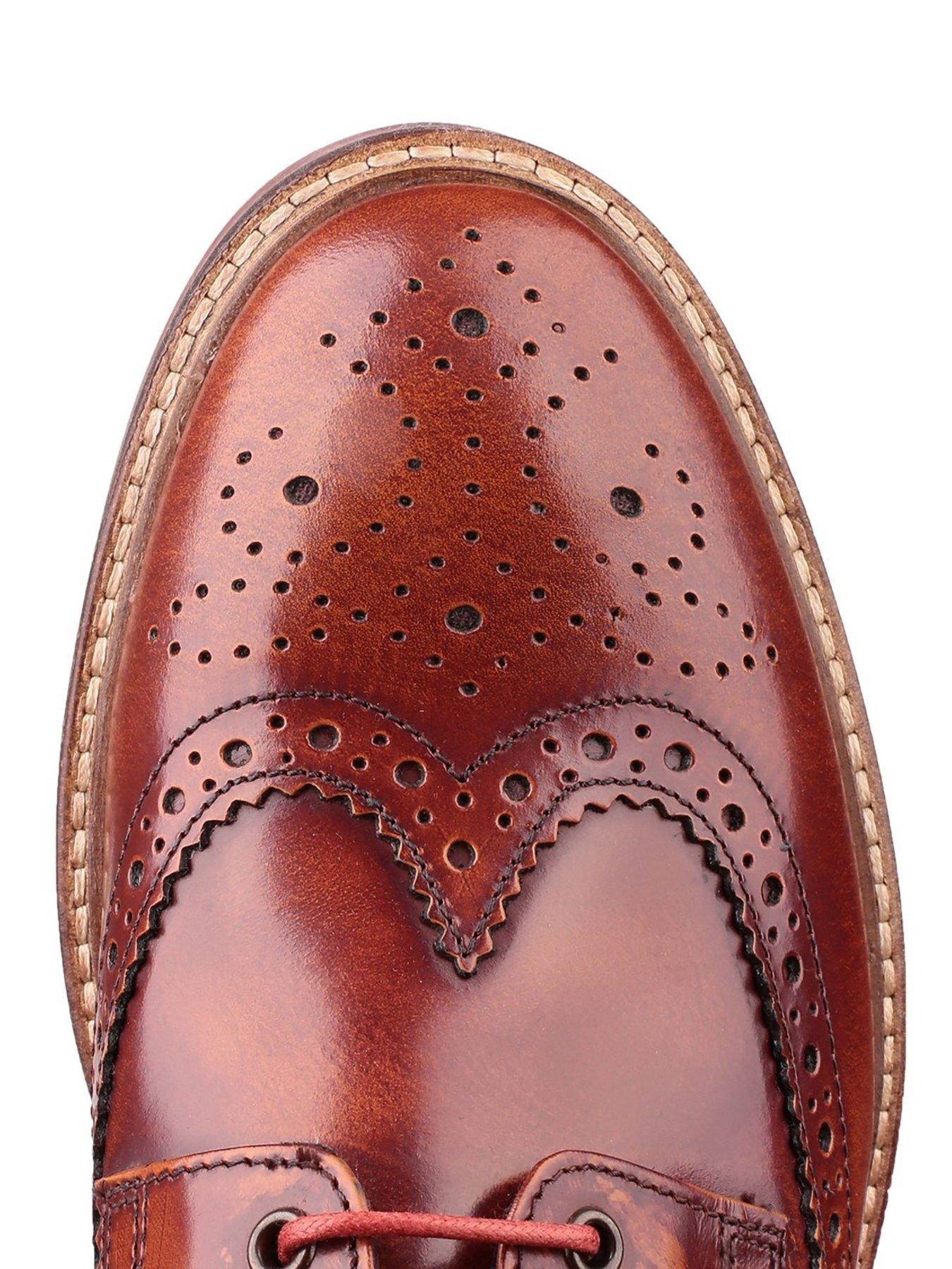 Image 5 of 5 of Base London Base London Woburn Hi-shine Lace Up Brogue Shoe