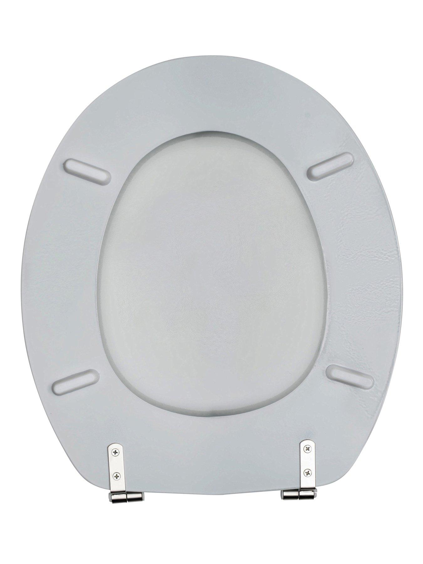 Image 4 of 4 of AQUALONA Marble Effect Hardwearing&nbsp;Wooden Toilet Seat