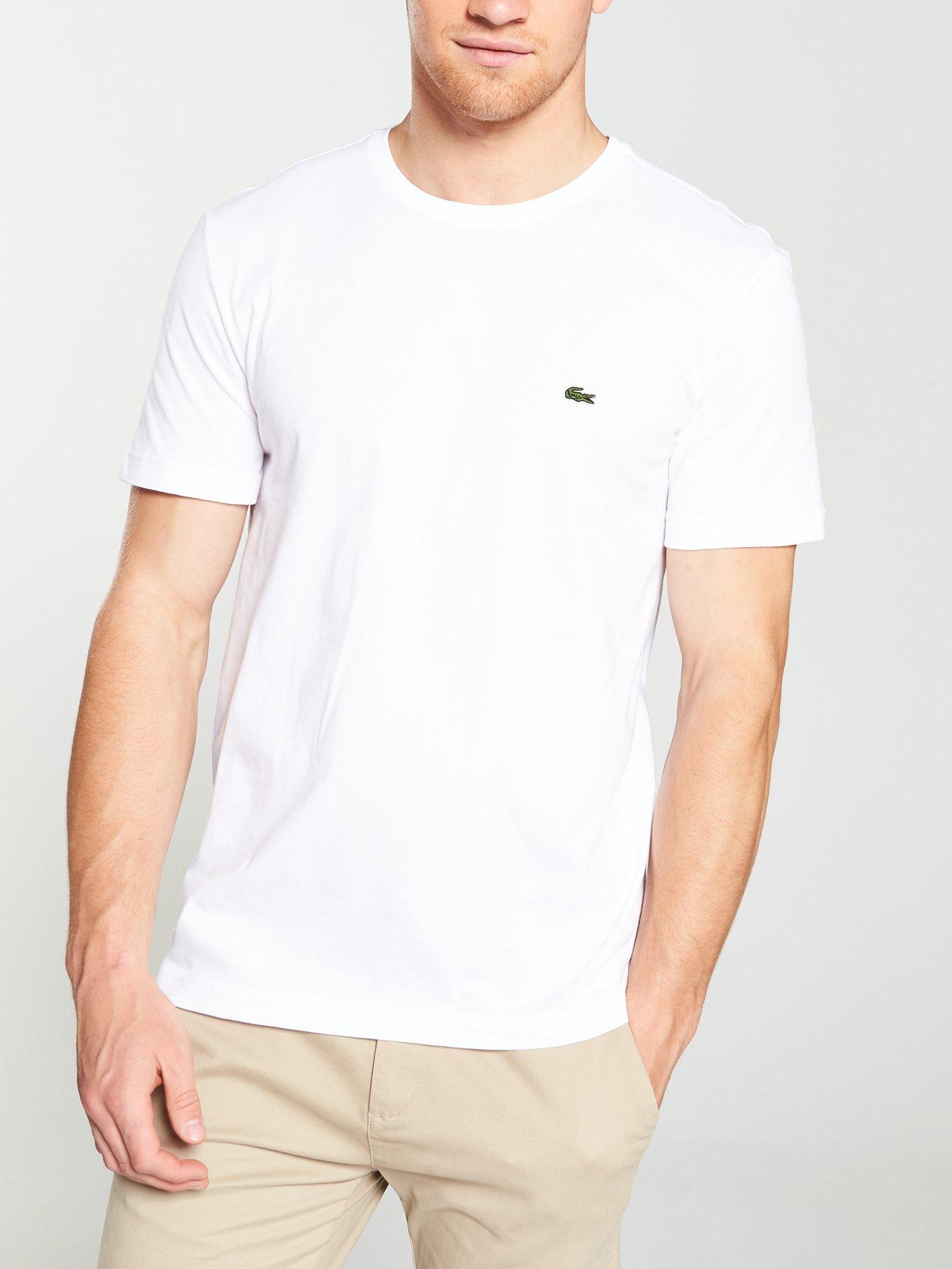 Image 1 of 4 of Lacoste Cotton Small Logo T Shirt - White