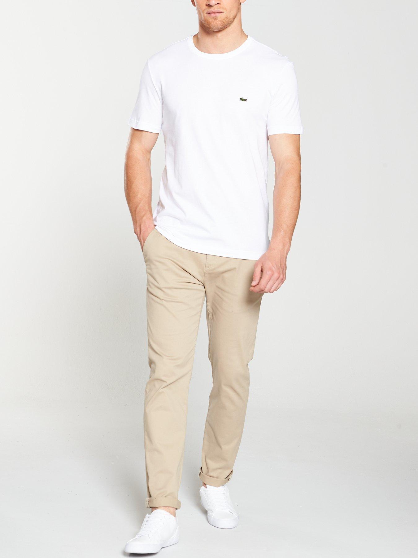 Image 3 of 4 of Lacoste Cotton Small Logo T Shirt - White