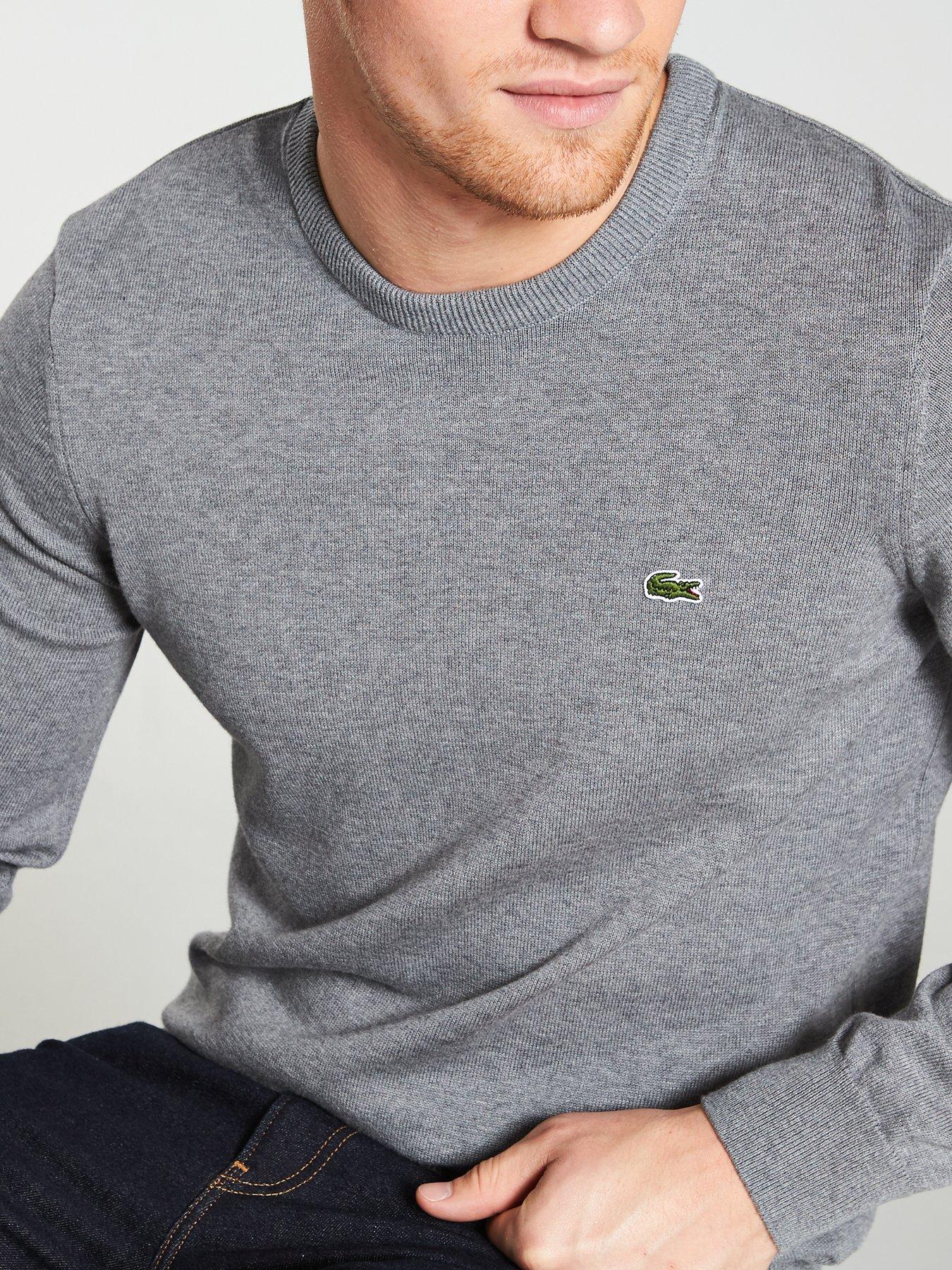 Image 4 of 4 of Lacoste Sportswear Crew Knit Jumper - Grey