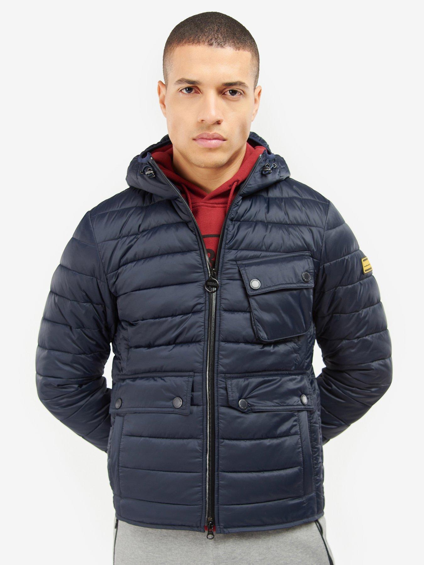 Barbour International Ouston Hooded Quilted Coat - Navy | Very Ireland