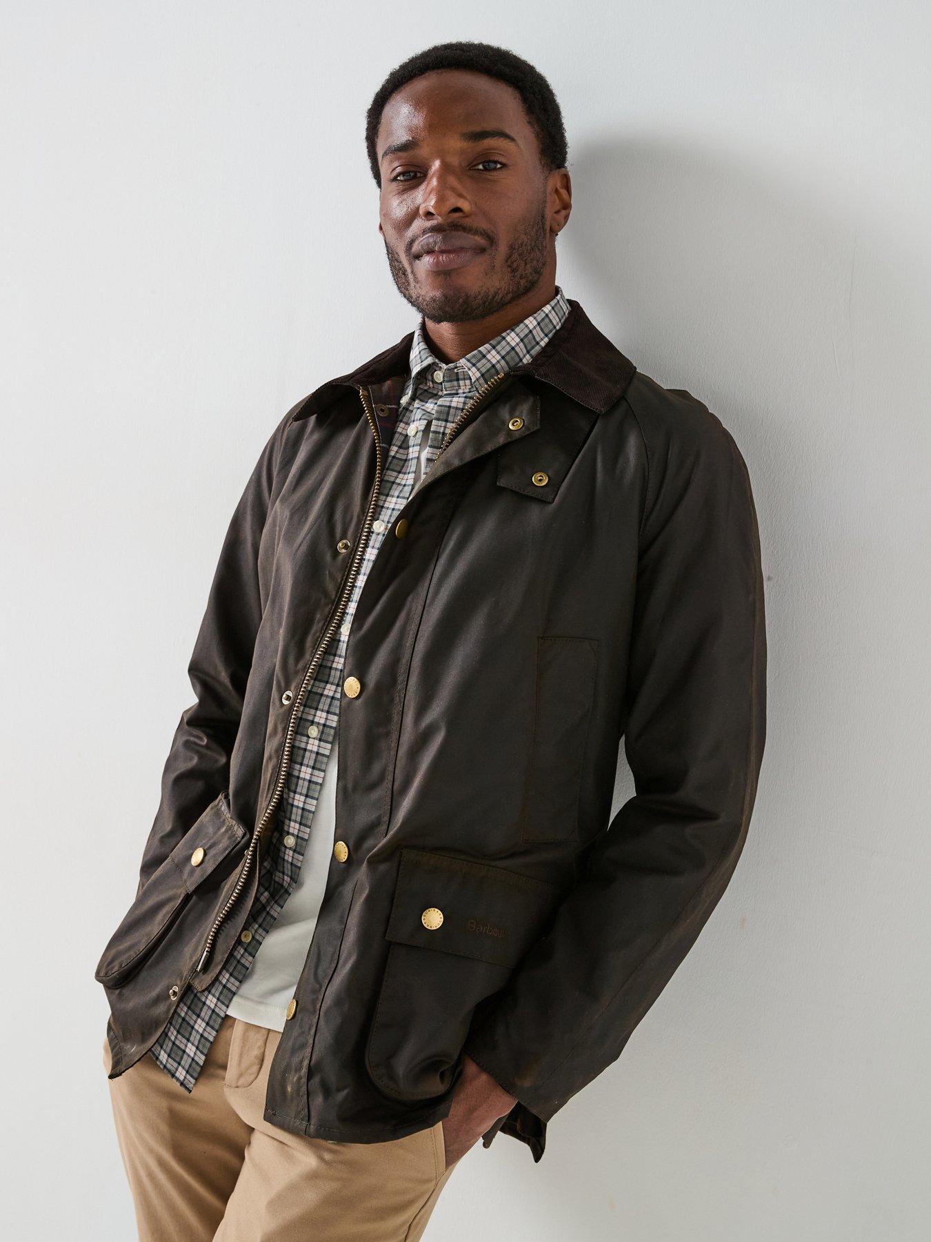 Image 1 of 6 of Barbour Ashby Wax Jacket - Olive Green
