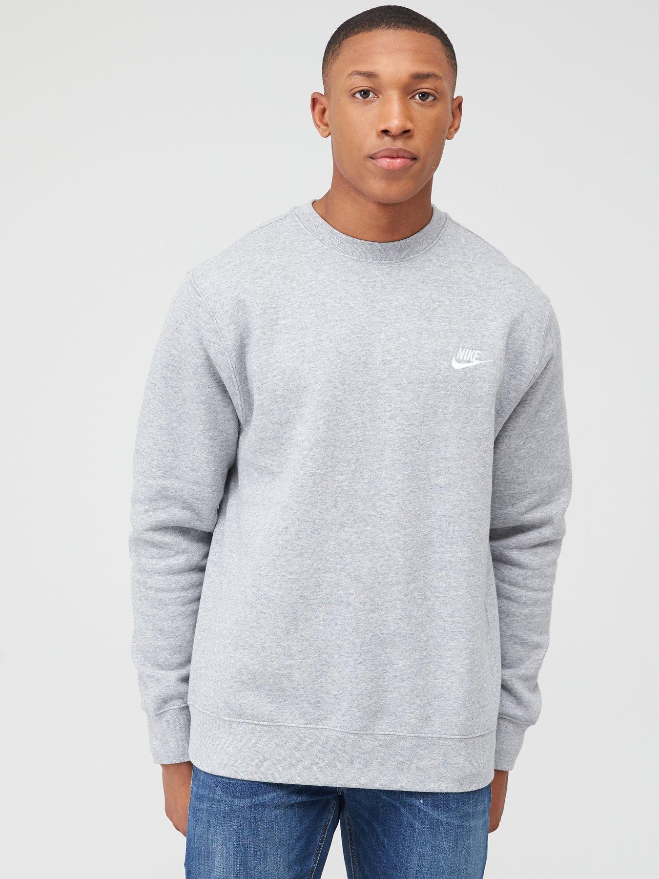 Rápido Conciencia Parlamento Nike Sportswear Club Fleece Crew Neck Sweat - Dark Grey | Very Ireland