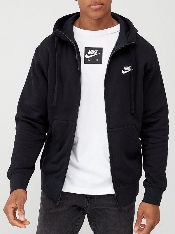 schuld baseren Afhankelijkheid Nike Sportswear Club Fleece Full Zip Hoodie - Black | Very Ireland